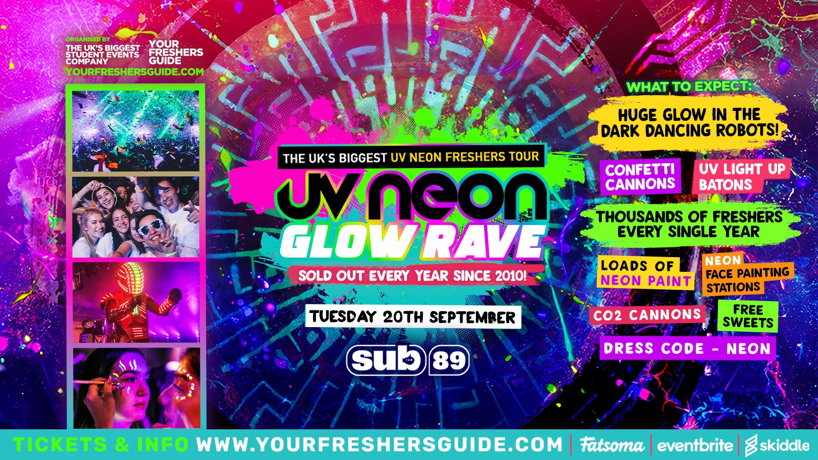 [TONIGHT] – UV Neon Glow Rave | Reading Freshers 2022