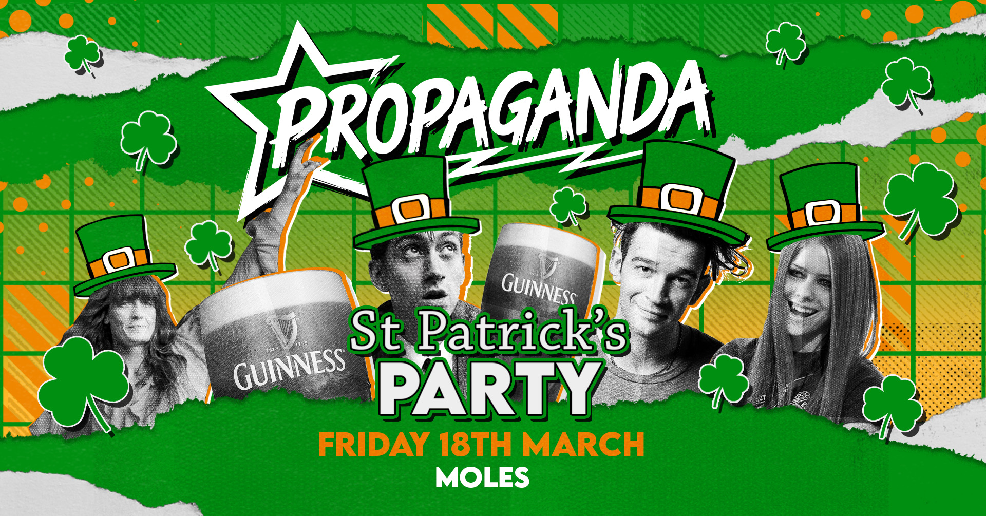TONIGHT! St Patrick’s Party at Moles – Propaganda Bath