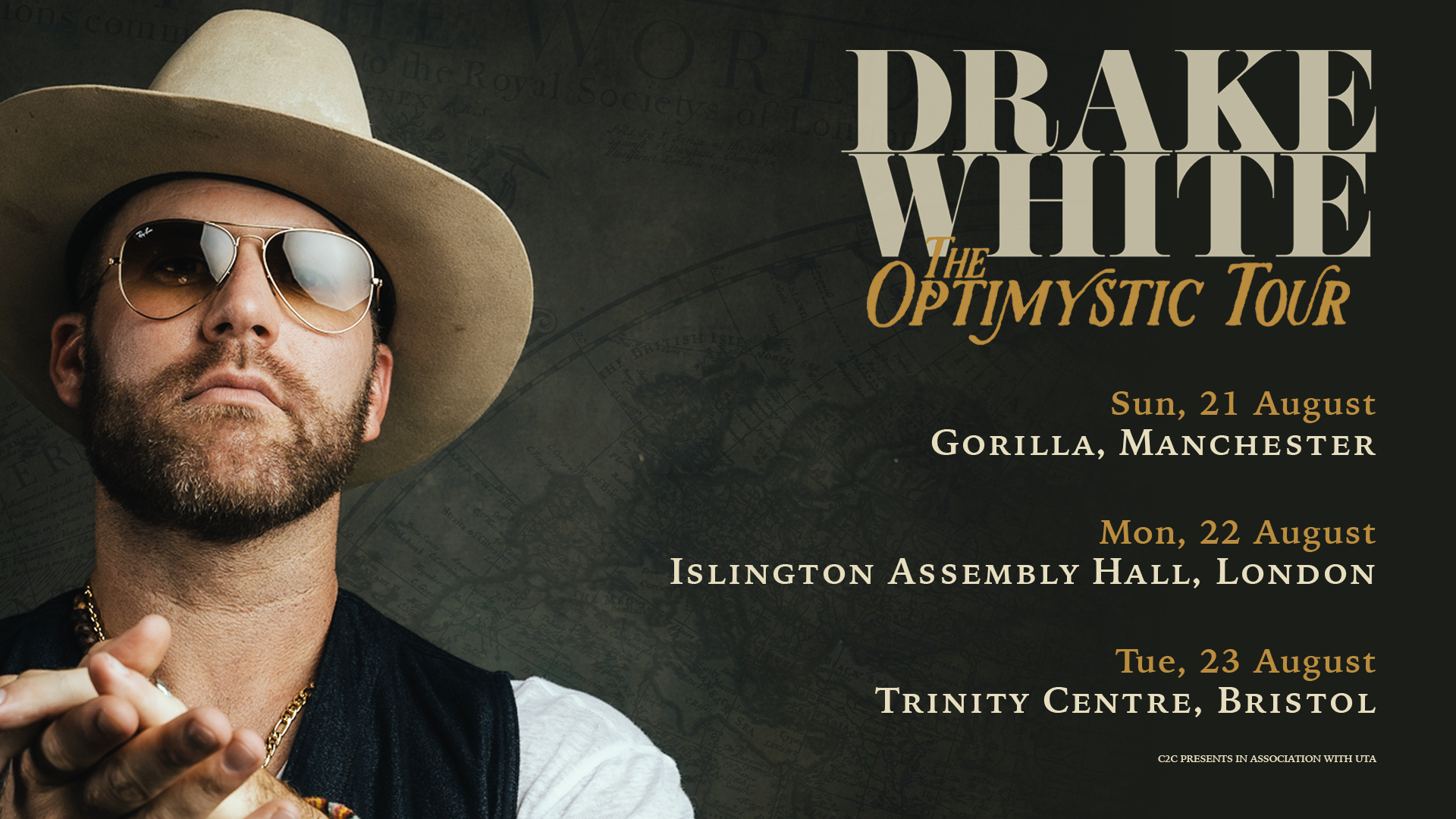 Drake White Moved To Band On The Wall At Gorilla Manchester On 21st