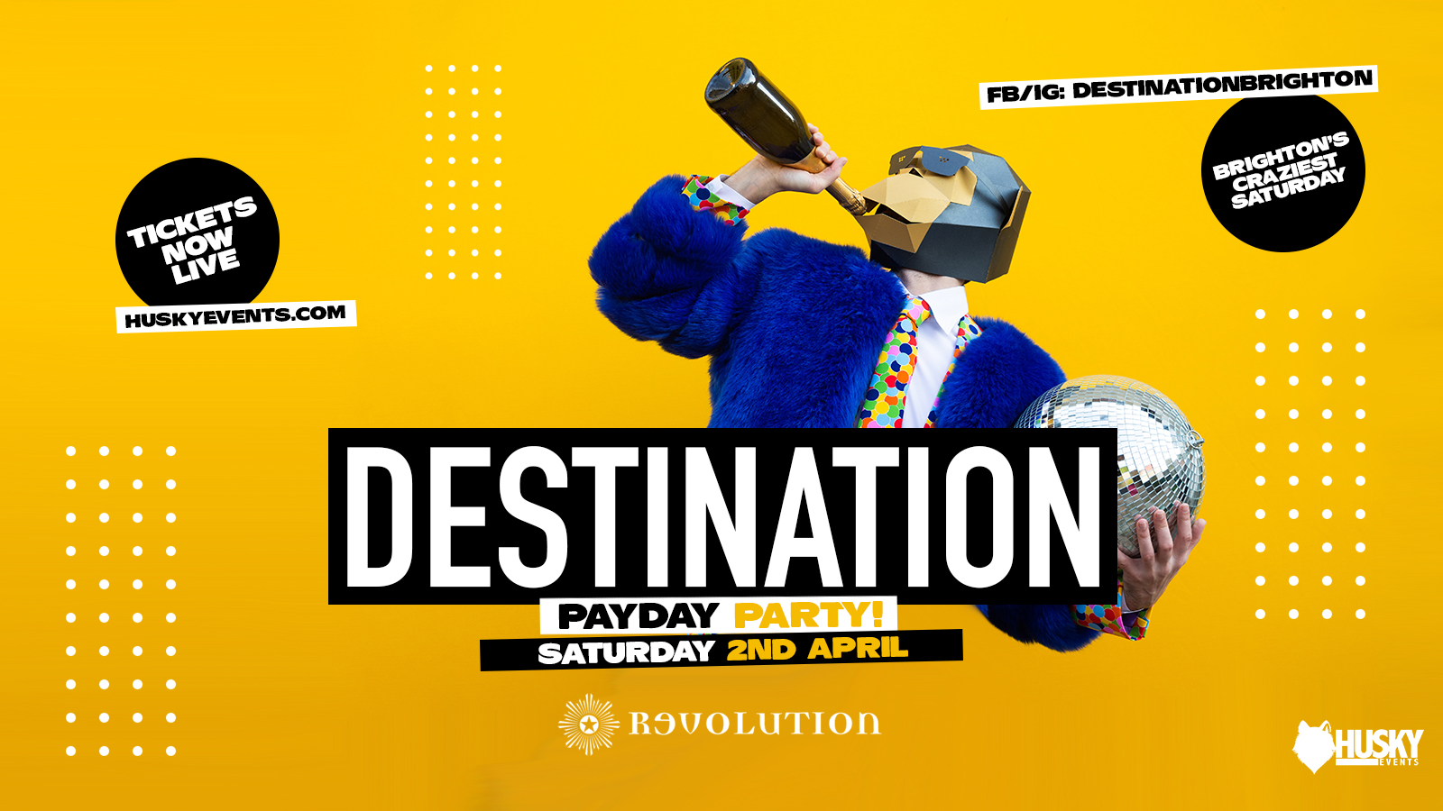 Destination x Revolution Saturdays ➤ Payday Party: LED Violinist ➤ 02.04.2022