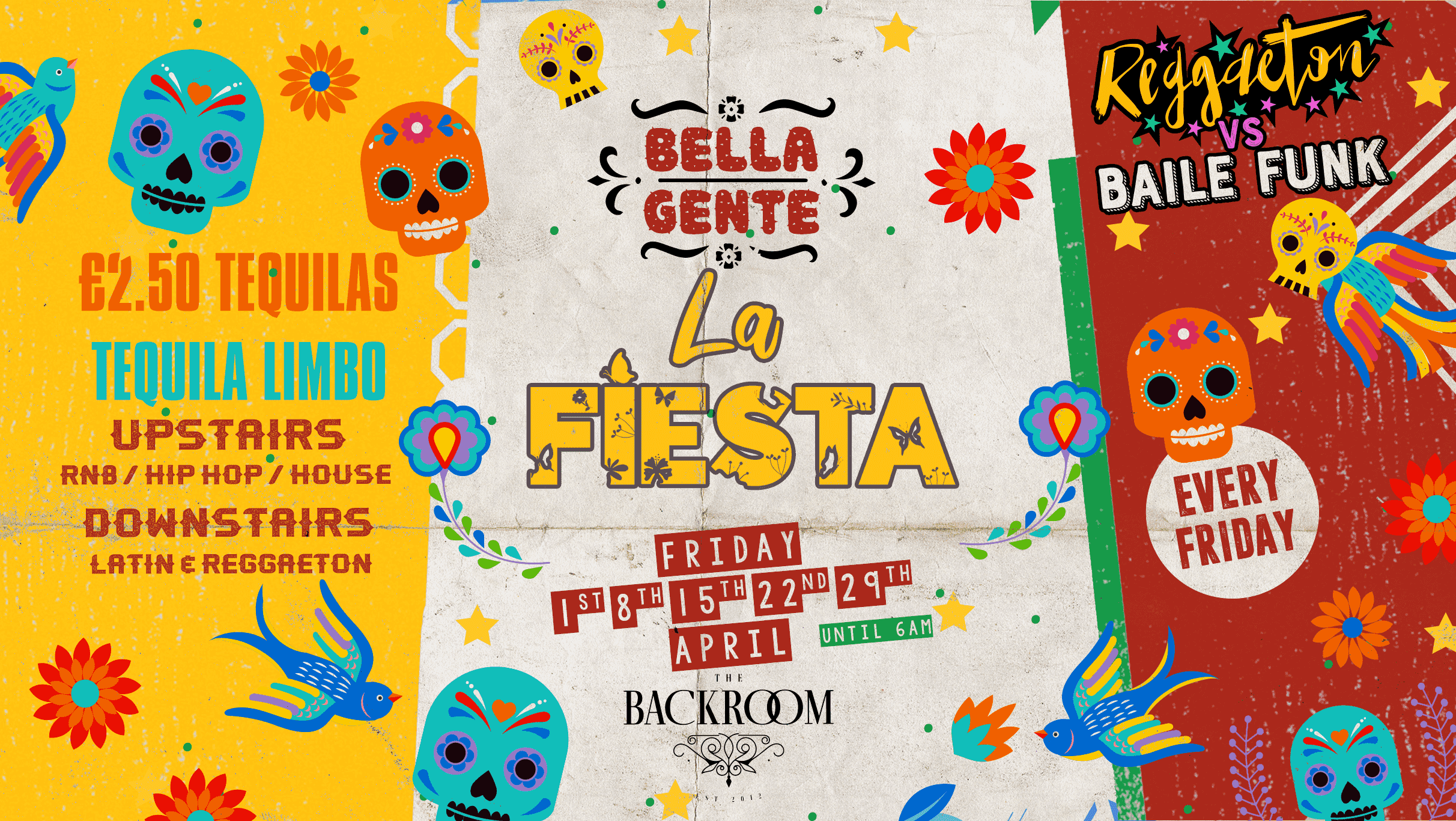 Bella Gente – La Fiesta |  The Backroom | Reggaeton vs Baile Funk – Friday 22nd  April (VOL.4)