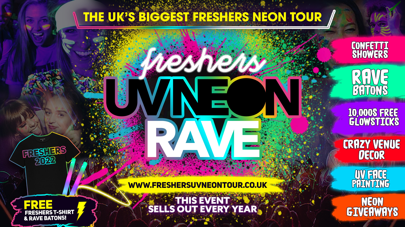 LEICESTER FRESHERS UV NEON RAVE | THE OFFICIAL | Leicester Freshers 2022