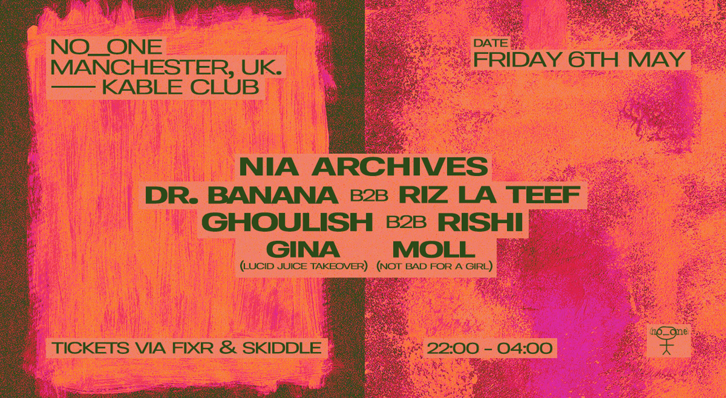 no_one manchester: nia archives /dr banana b2b riz la teef