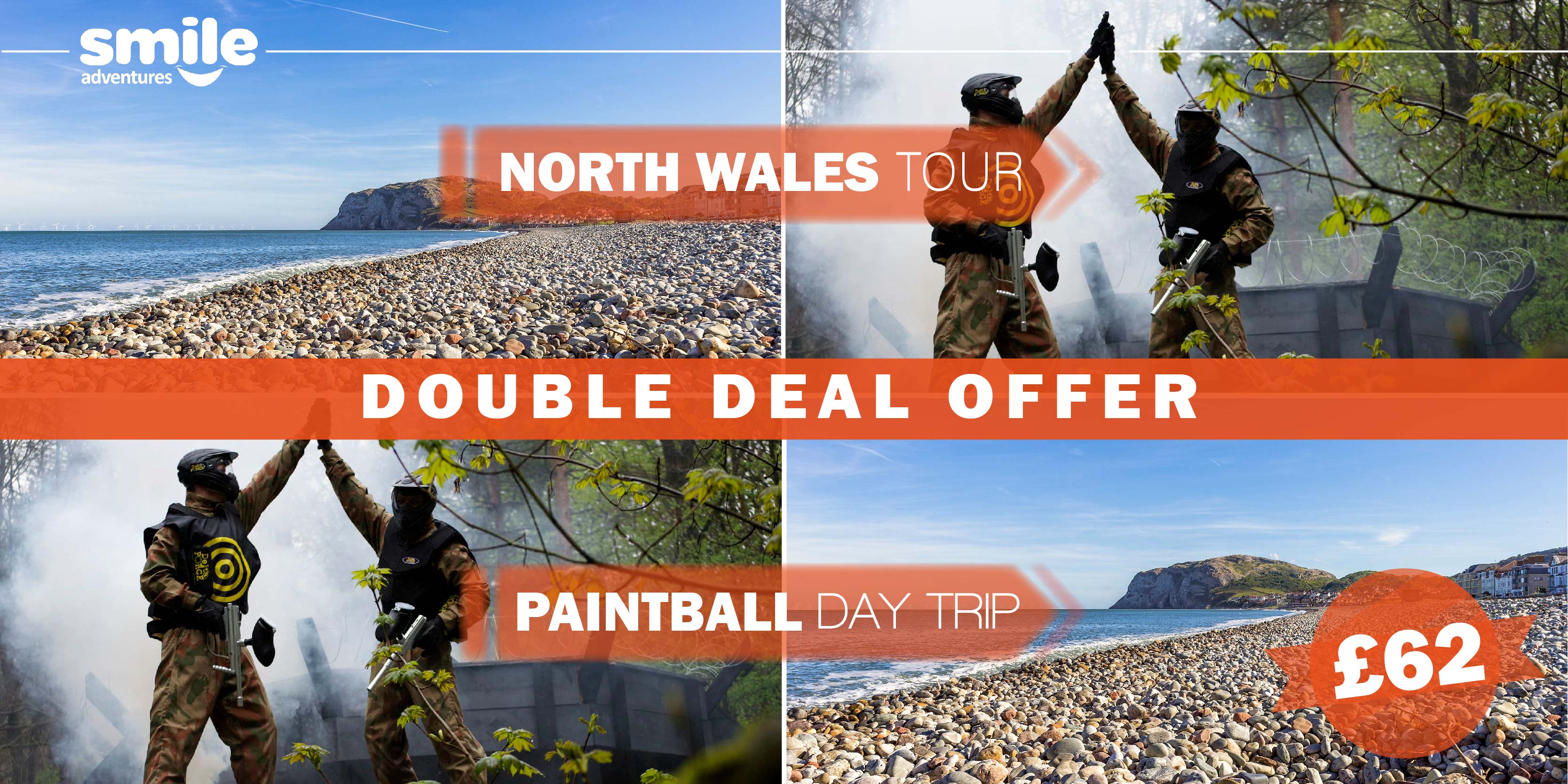 DOUBLE DEAL – North Wales Tour 19.03.22 / Paintball Day Trip 20.03.22