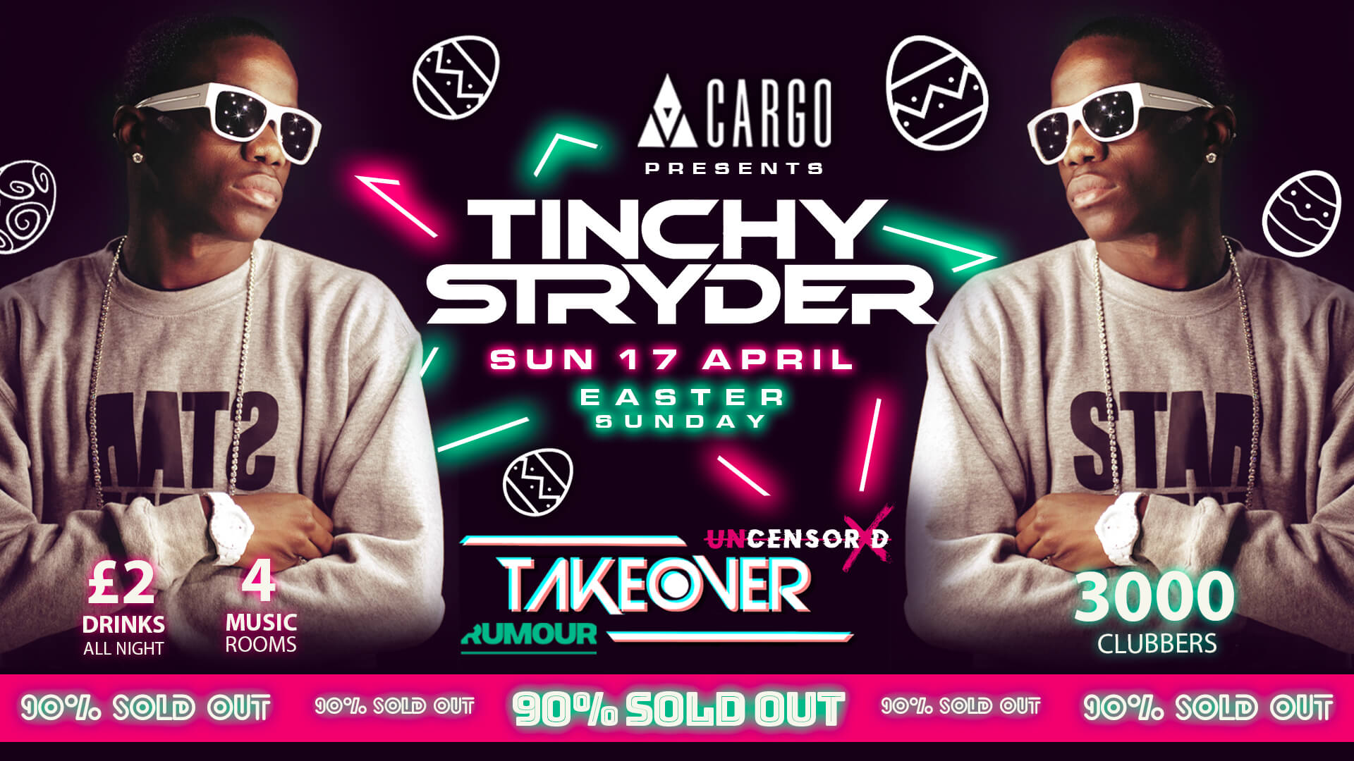 #Cargo: TAKEOVER Presents Easter Sunday hosted by TINCHY STRYDER LIVE 🚨😎 RUMOUR VS UNCENSORED!!