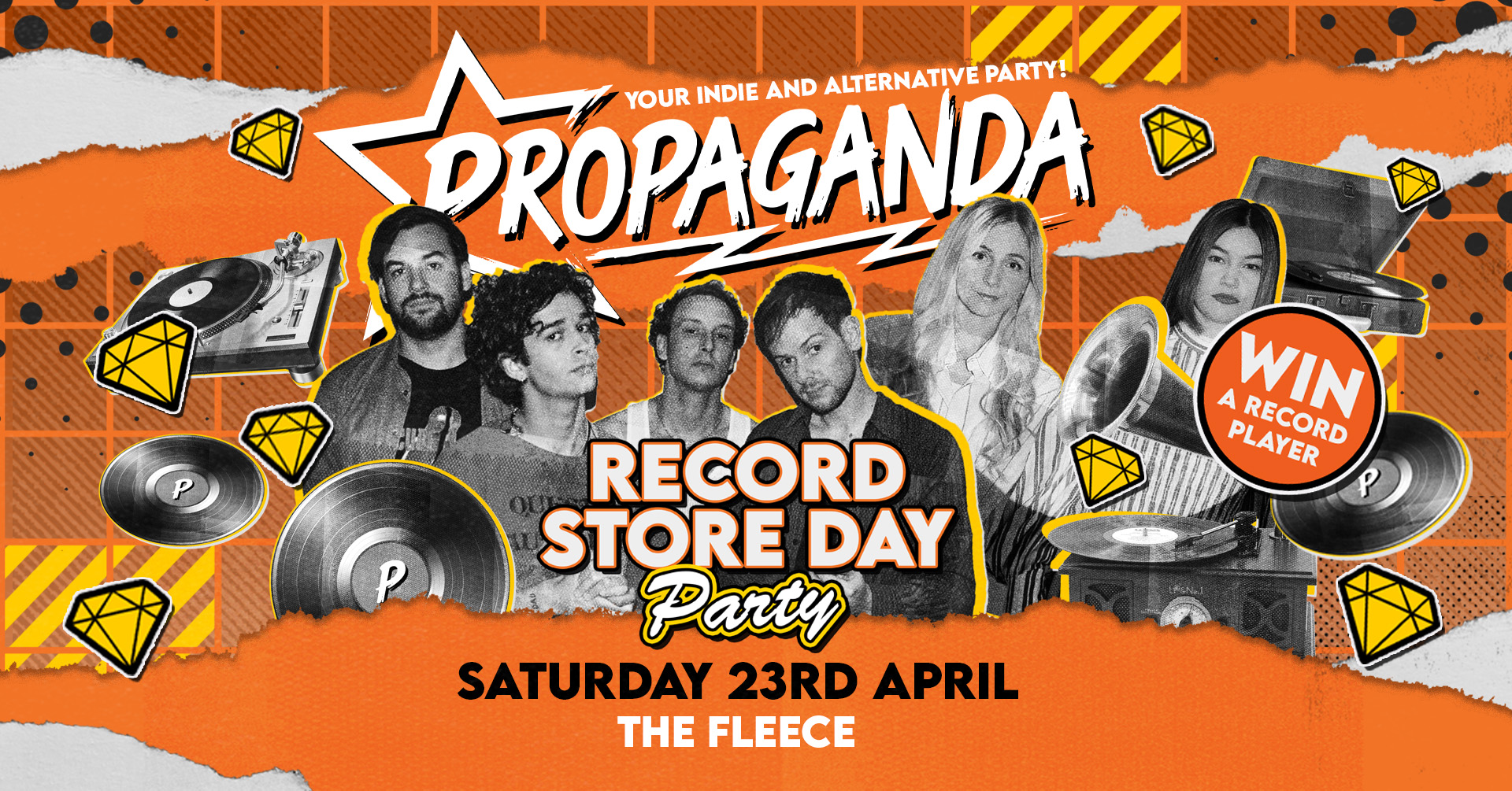 TONIGHT! Win a record player – Propaganda Bristol at The Fleece!