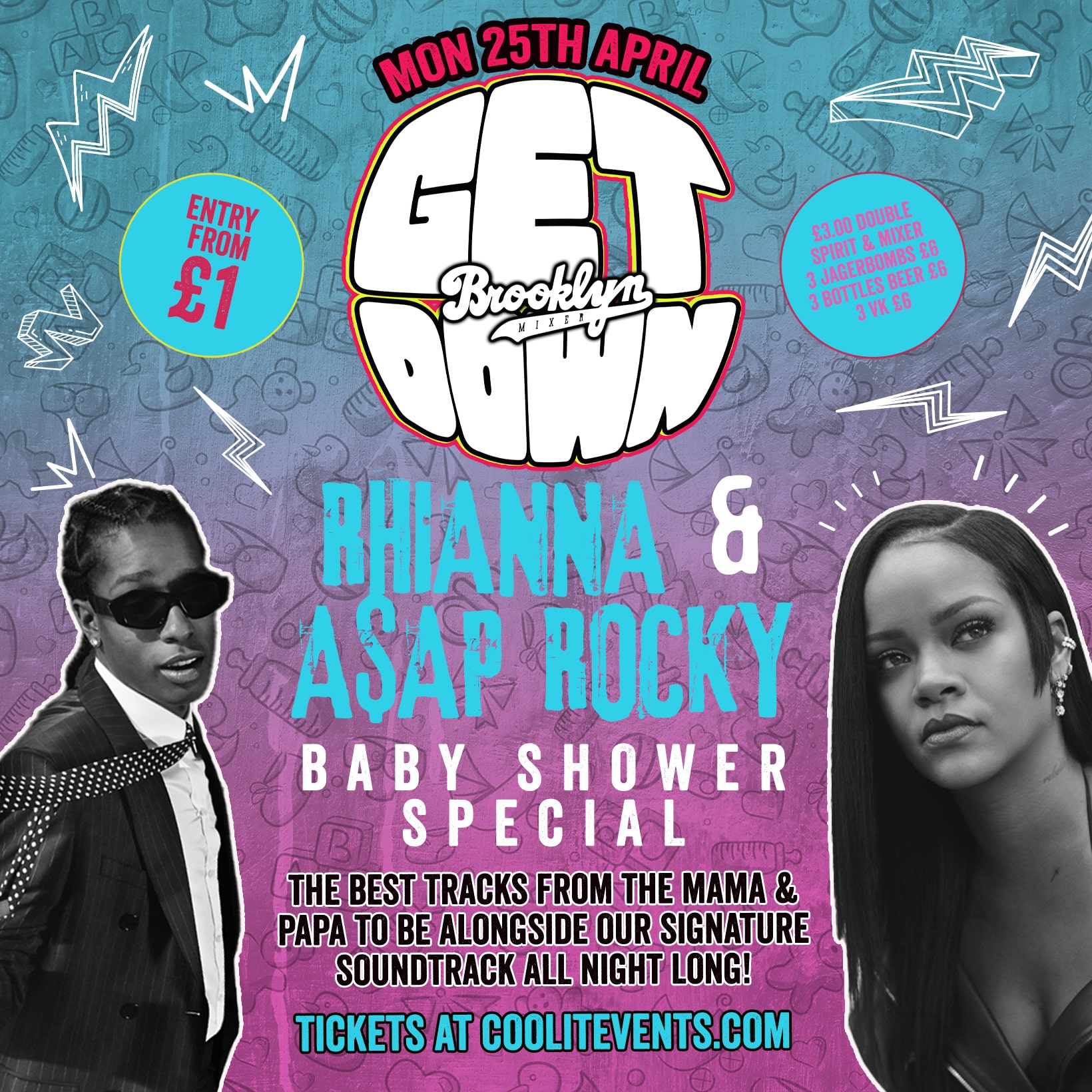 Get Down Mondays : Rhianna & A$AP Rocky Baby Shower