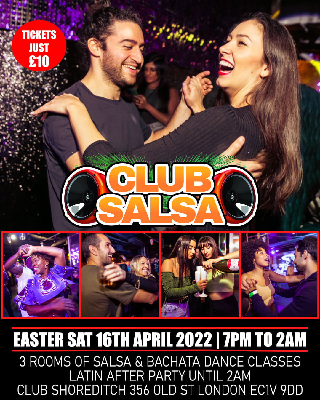 Club Salsa & Bachata Dance Class & Easter Party at Club Shoreditch , London  on 16th Apr 2022 | Fatsoma