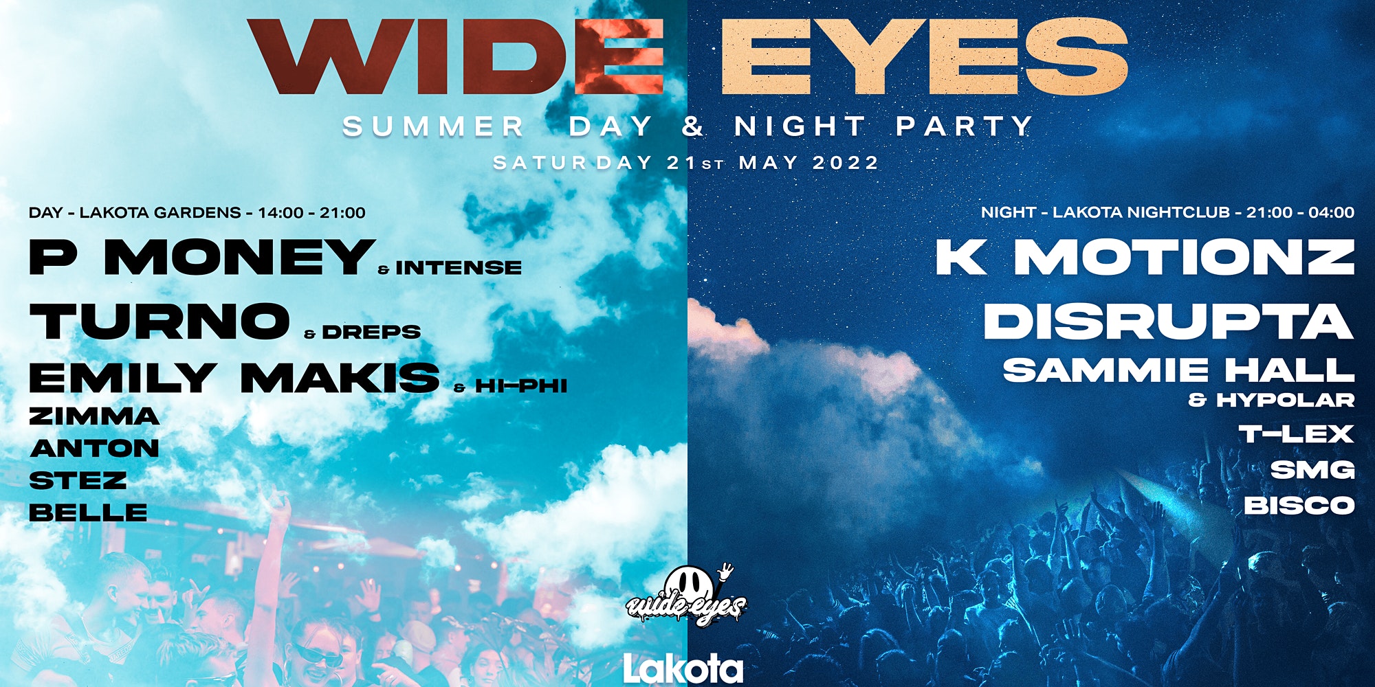 Wide Eyes DnB Day & Night Party at Lakota, Bristol on 21st May