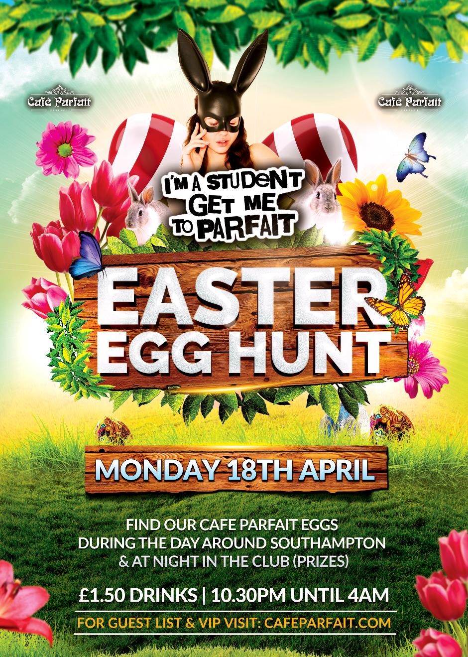 Easter Egg Hunt I M A Student Get Me To Parfait At Cafe Parfait Southampton On 18th Apr 22 Fatsoma