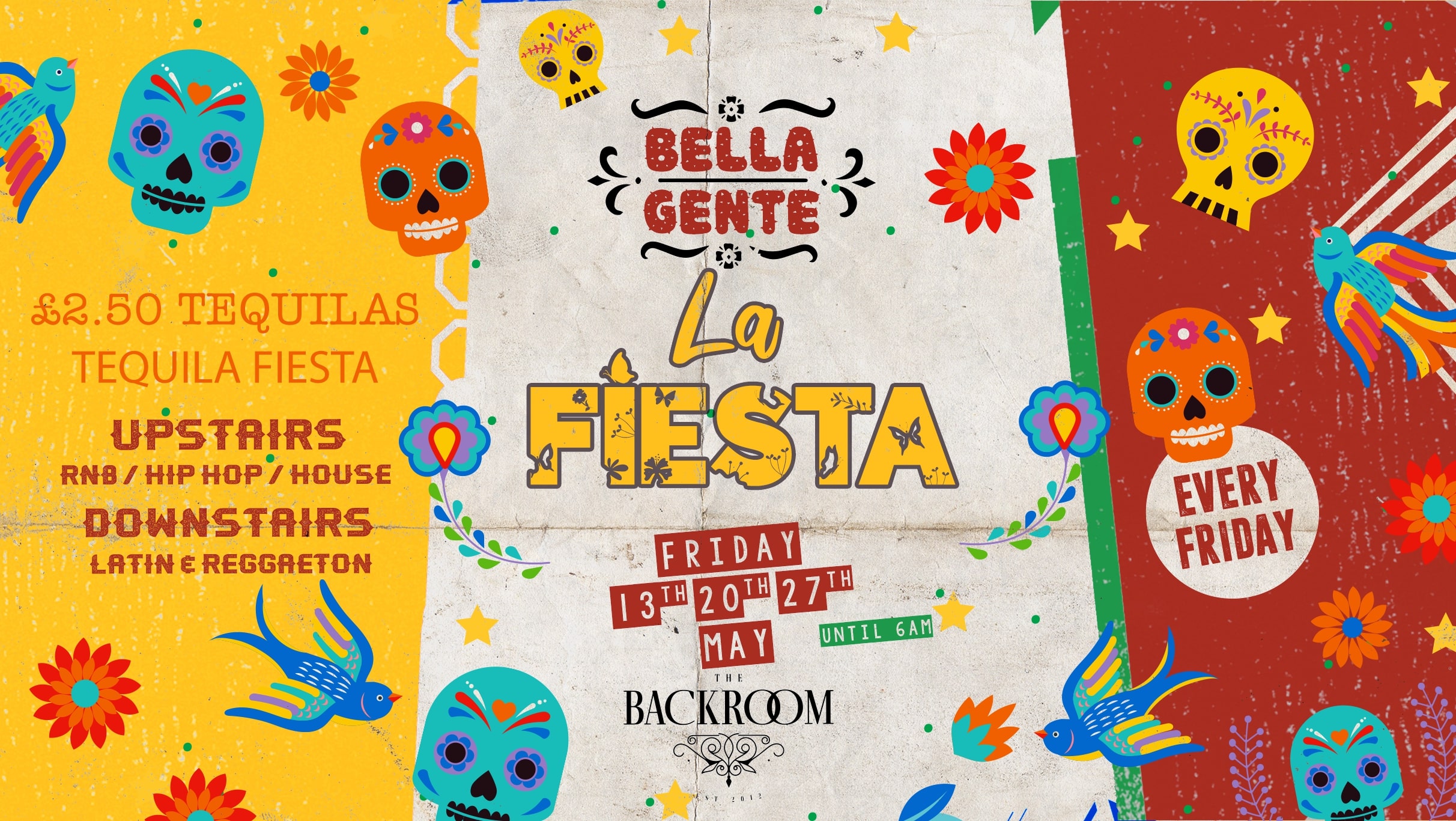 Bella Gente – La Fiesta |  The Backroom | Reggaeton Special – Friday 13th May