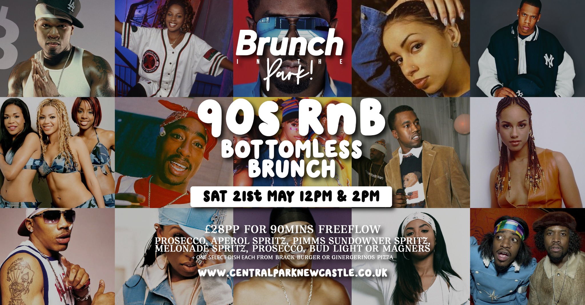 Brunch In The Park – 90’s R’n’B – 2PM Sitting