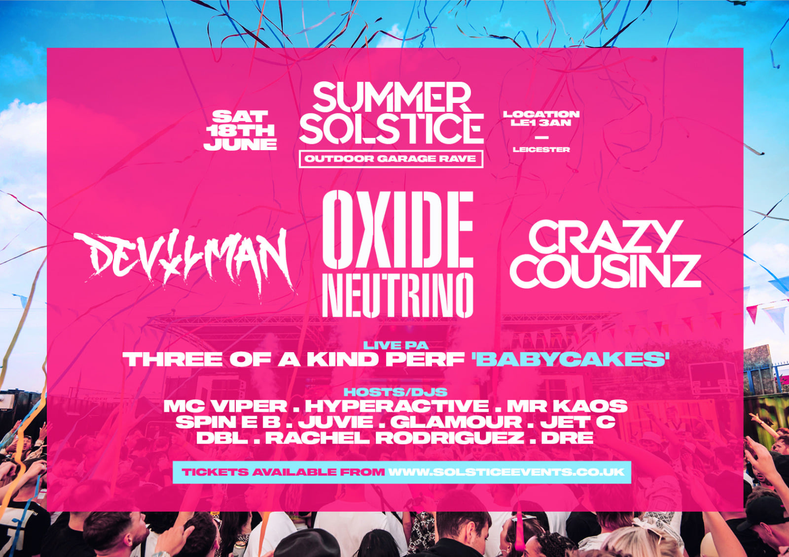Summer Oldskool Garage Outdoor Rave – Leicester [LAST 20 TICKETS]