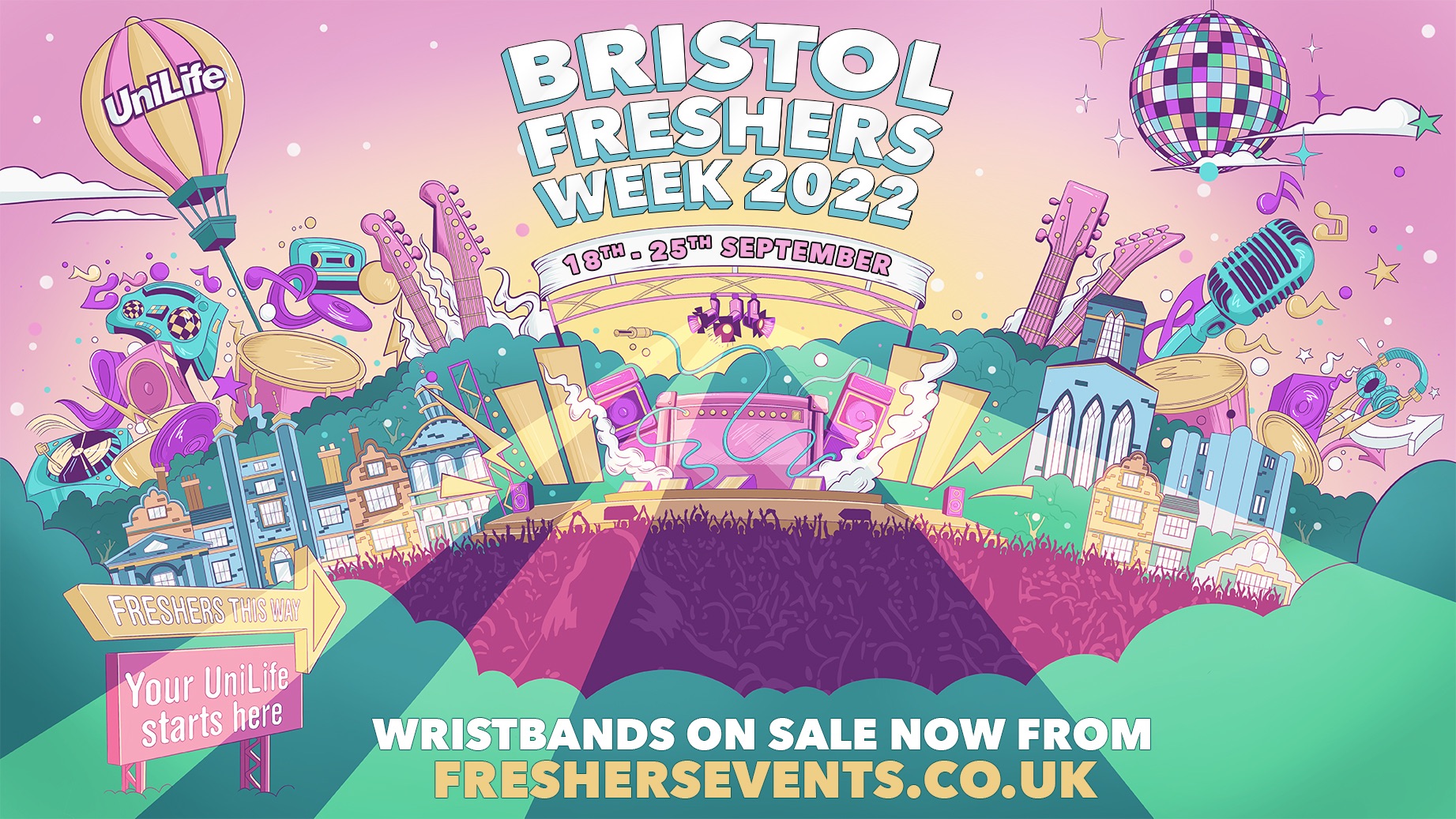 Bristol Freshers Week 2022 First 100 Wristbands only £10 at Multiple