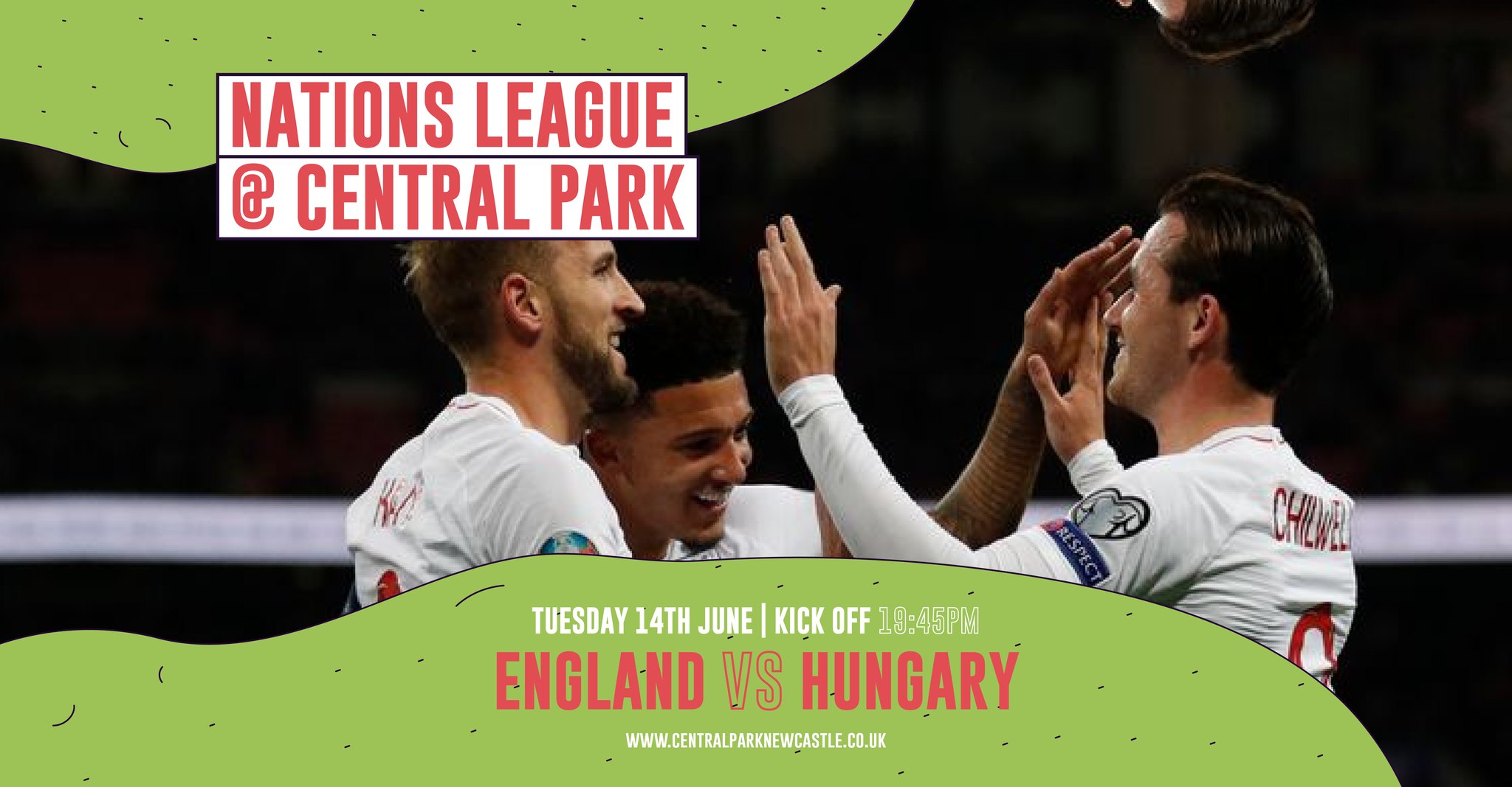 England Vs Hungary – Nations League – Screened Live At Central Park