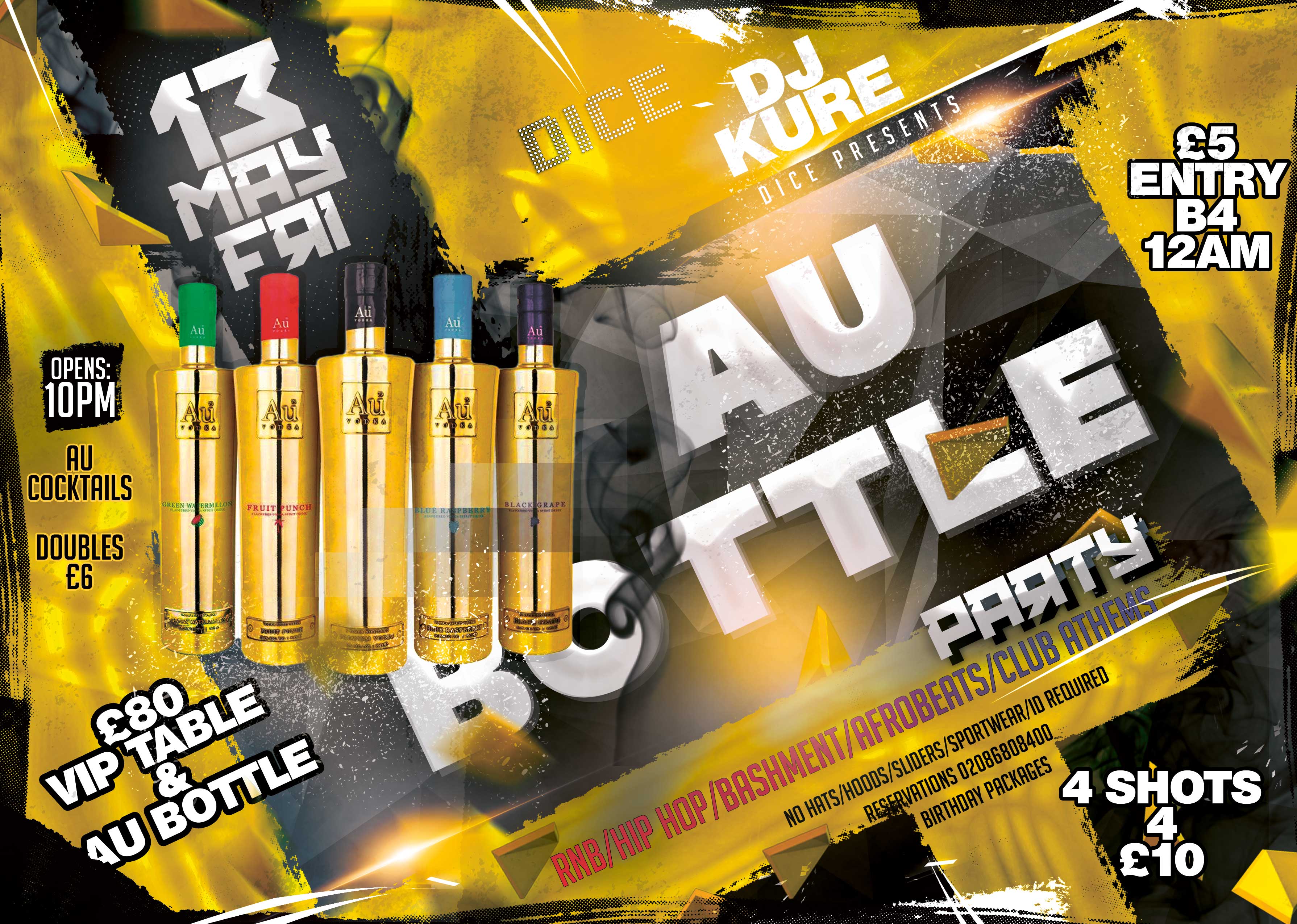Lush Fridays AU BOTTLE PARTY at Dice Bar & Club, Croydon on 13th May