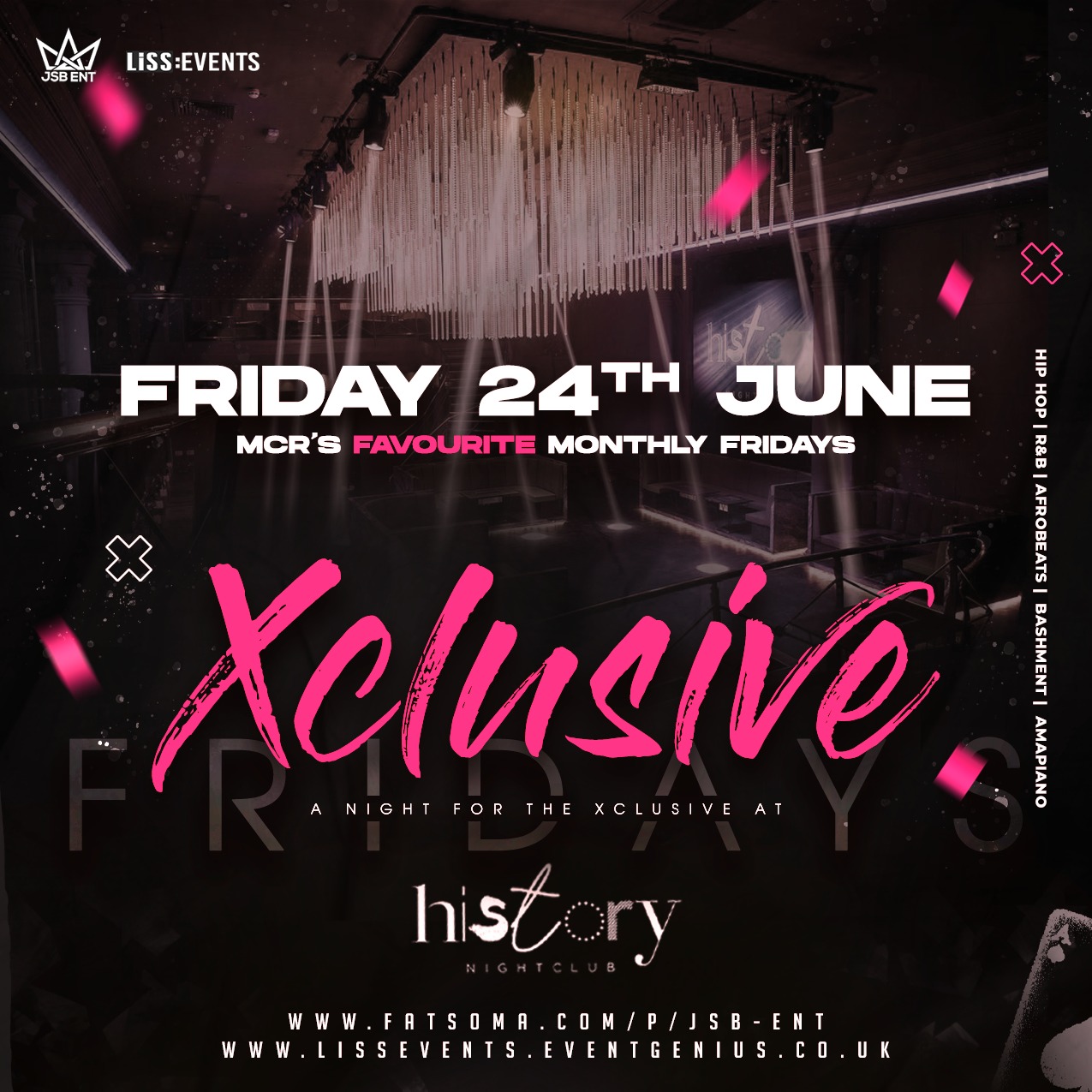 Xclusive Fridays -Afrobeats/ Dancehall/ Hip Hop/ R&B/ Amapiano - Final