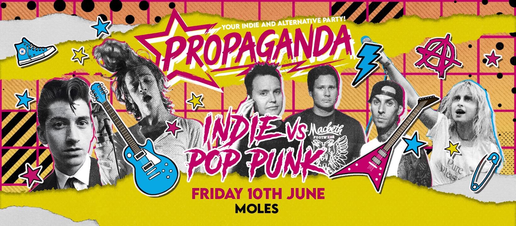 TONIGHT! Indie VS Pop Punk Party at Moles – Propaganda Bath