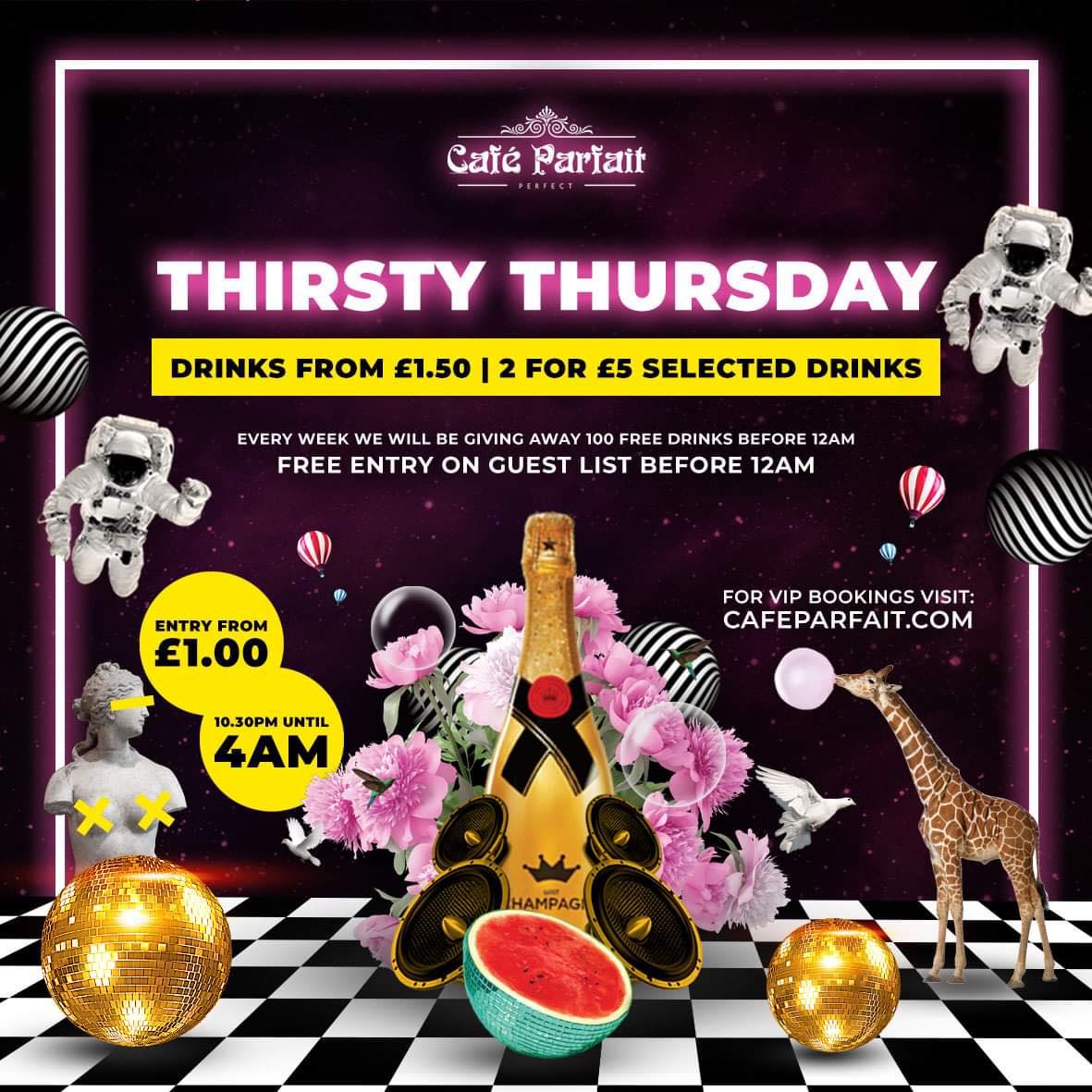 Thirsty Thursdays @ Cafe Parfait