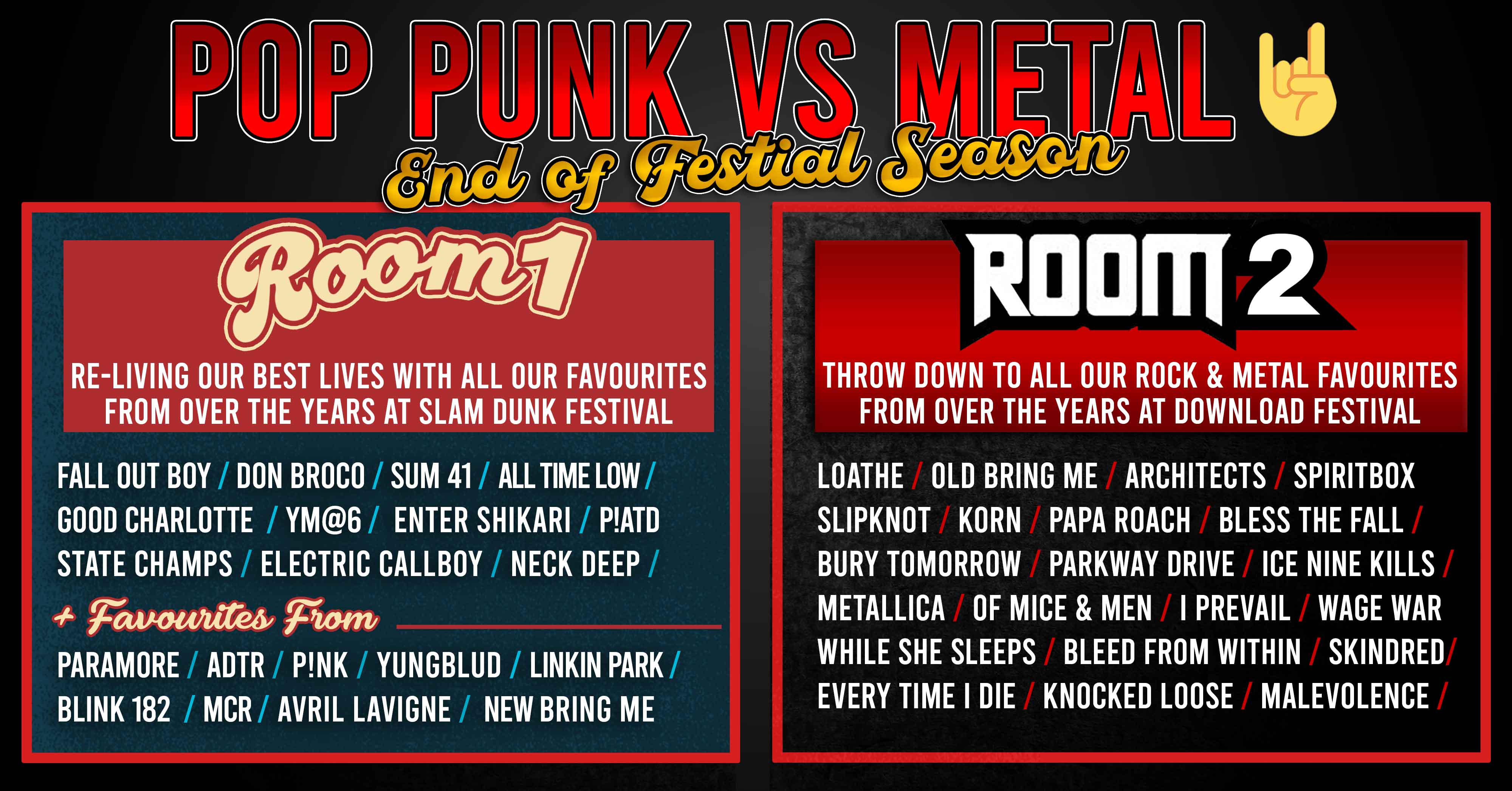 Pop Punk Vs Metal - End of Festival Season at Asylum, Birmingham on ...