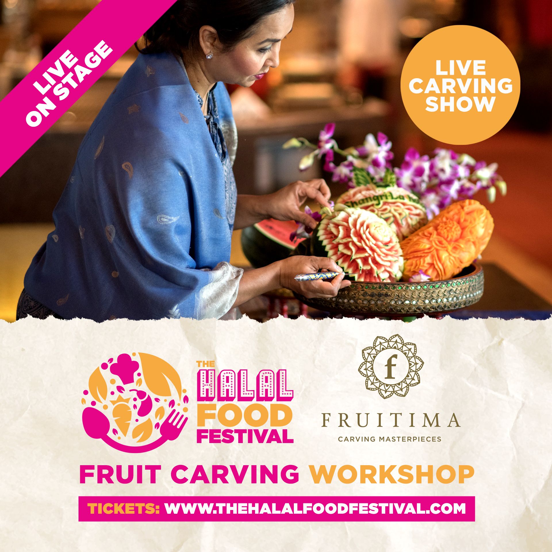 Fruitima  Fruit Carving Free Workshop – 5pm at Creative Stage