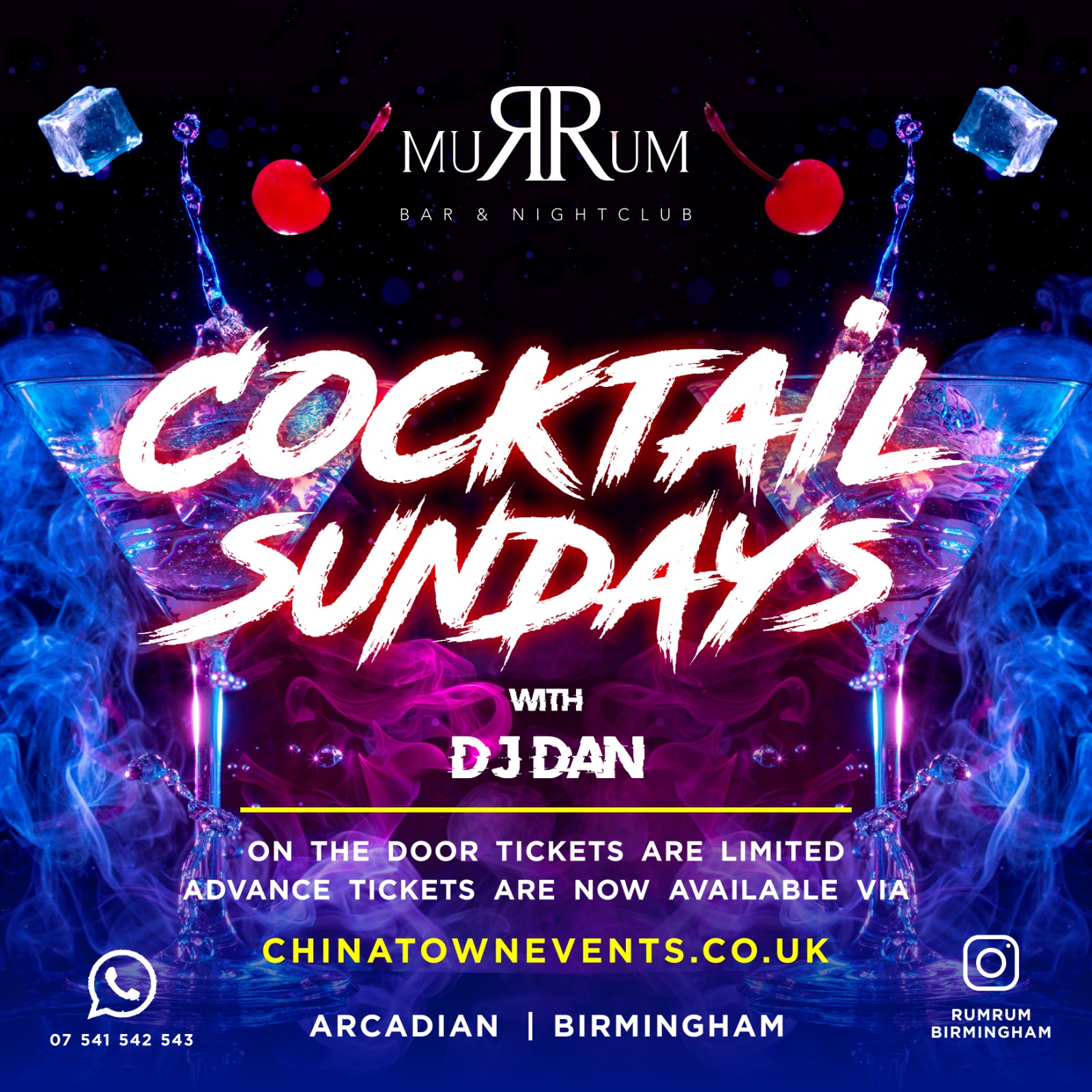 COCKTAIL PARTY at Rum Rum Night Club in Arcadian at Rum Rum Birmingham