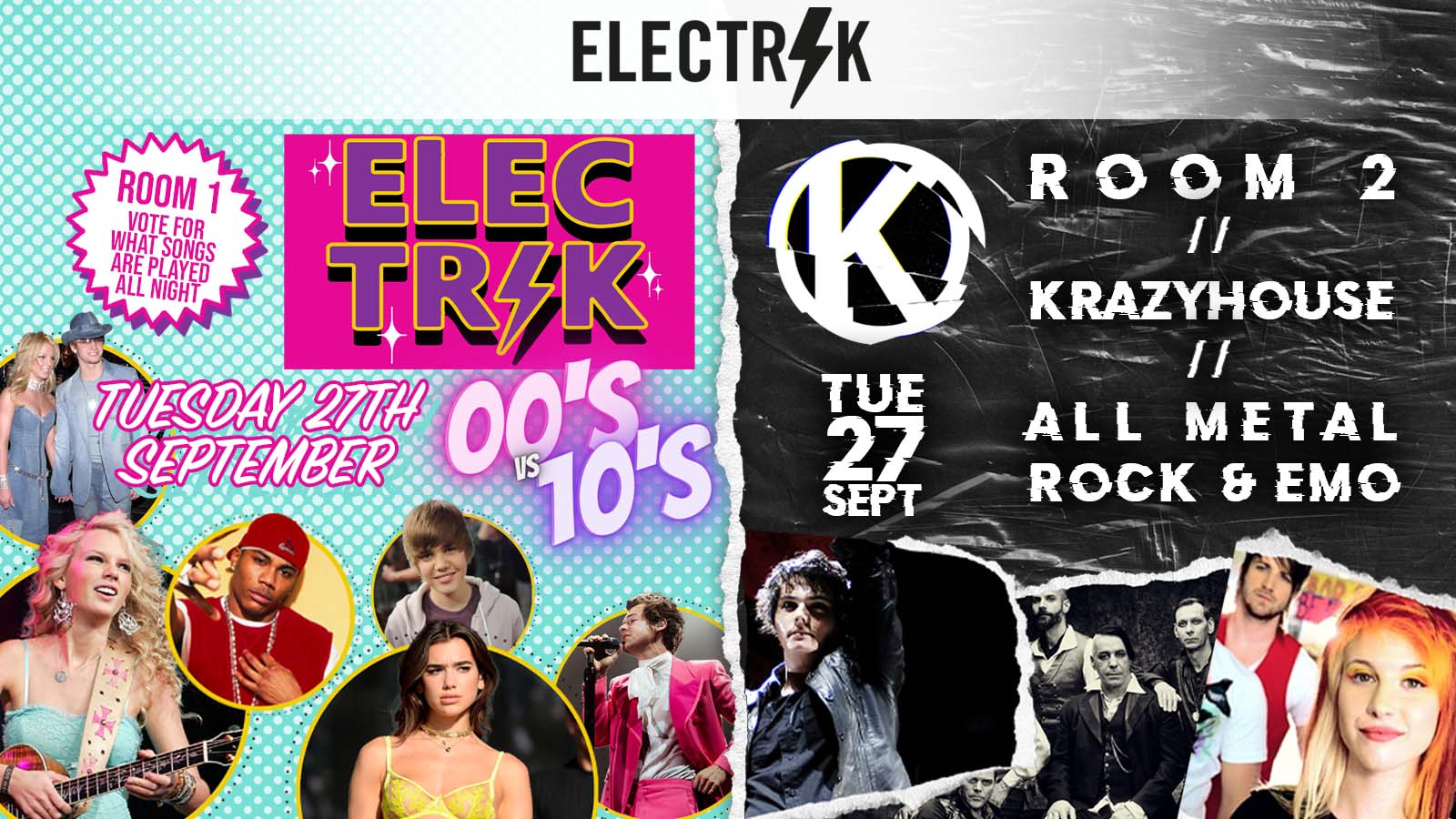 00s VS 10s (PLUS Krazyhouse Rock Night in ROOM 2)