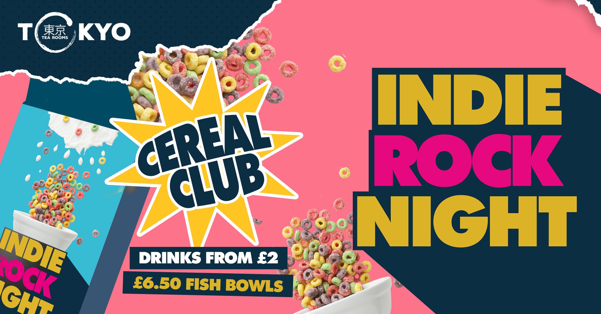 Indie Rock Night ∙ CEREAL CLUB LAST 10 TICKETS at Tokyo Tea Rooms, Canterbury on 9th Jun 2022