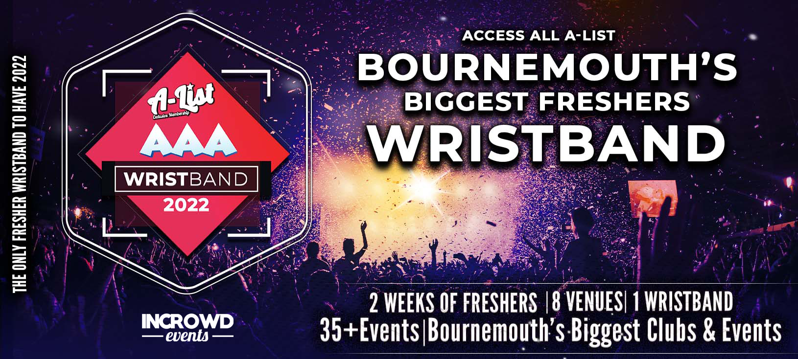 AAA BOURNEMOUTH FRESHERS WRISTBAND 2022
