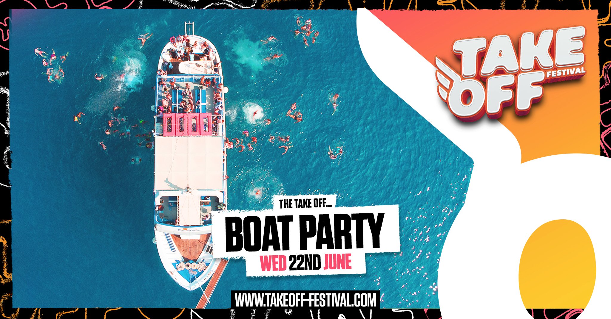 Take Off Official Boat Party 2022 – Malia Crete, Greece