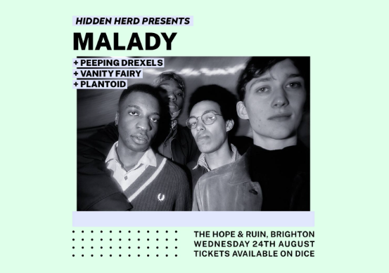 Hidden Herd Presents: Malady + Peeping Drexels + Vanity Fairy + Plantoid