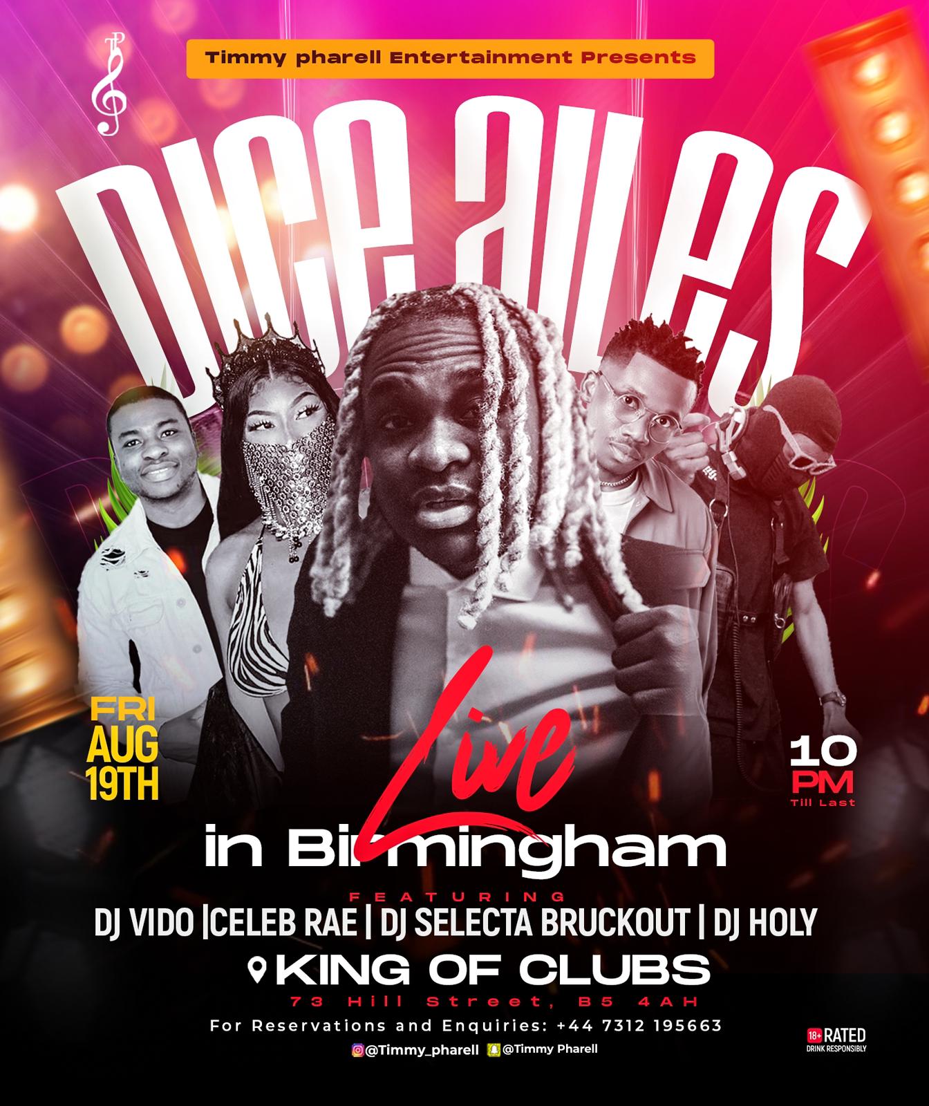 Dice Ailes x King of clubs at King of clubs, Birmingham on 19th Aug