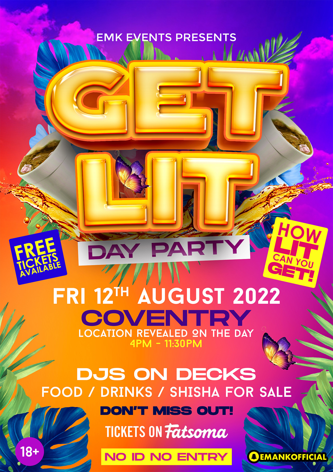 Get Lit Day Party Cov Edition At Check Your Emails Coventry On 12th Aug 22 Fatsoma