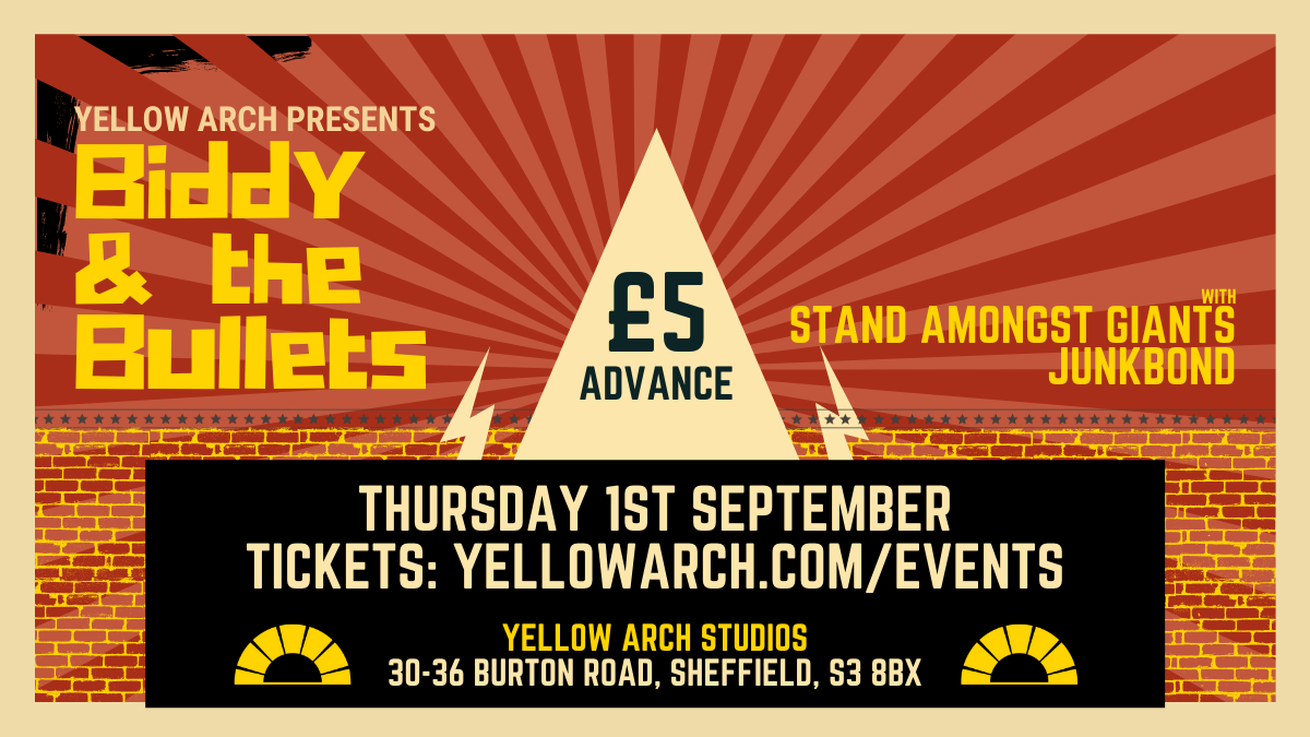 YA Presents #7: BIDDY & THE BULLETS + STAND AMONGST GIANTS + JUNKBOND