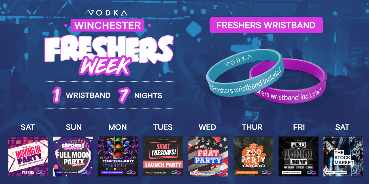 Winchester Freshers 2022 VODKA Freshers Wristband! (OFFICIAL) at