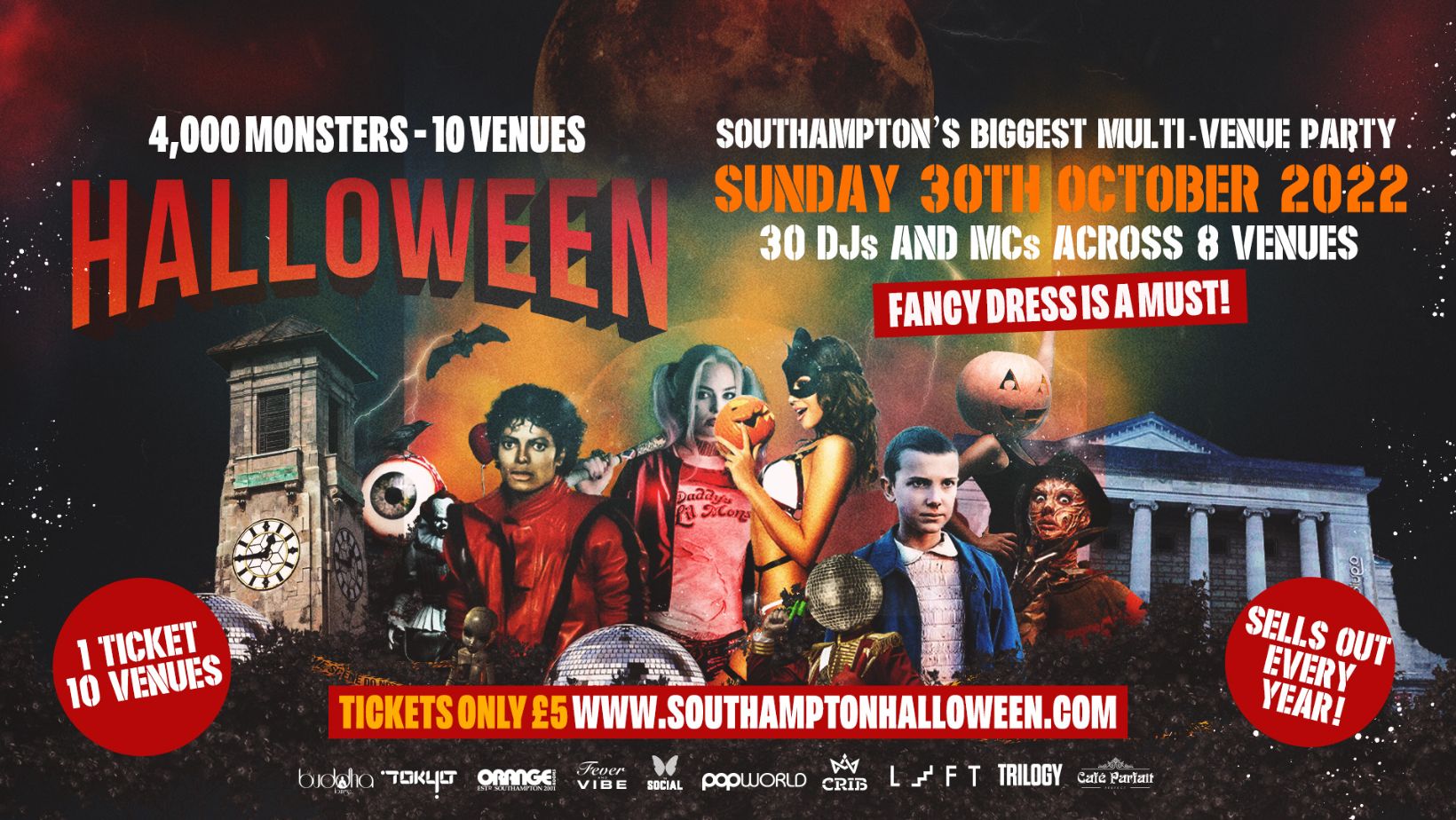 💀 Halloween Southampton 2022 💀 – Southampton’s BIGGEST Halloween  bar crawl returns for 2022!