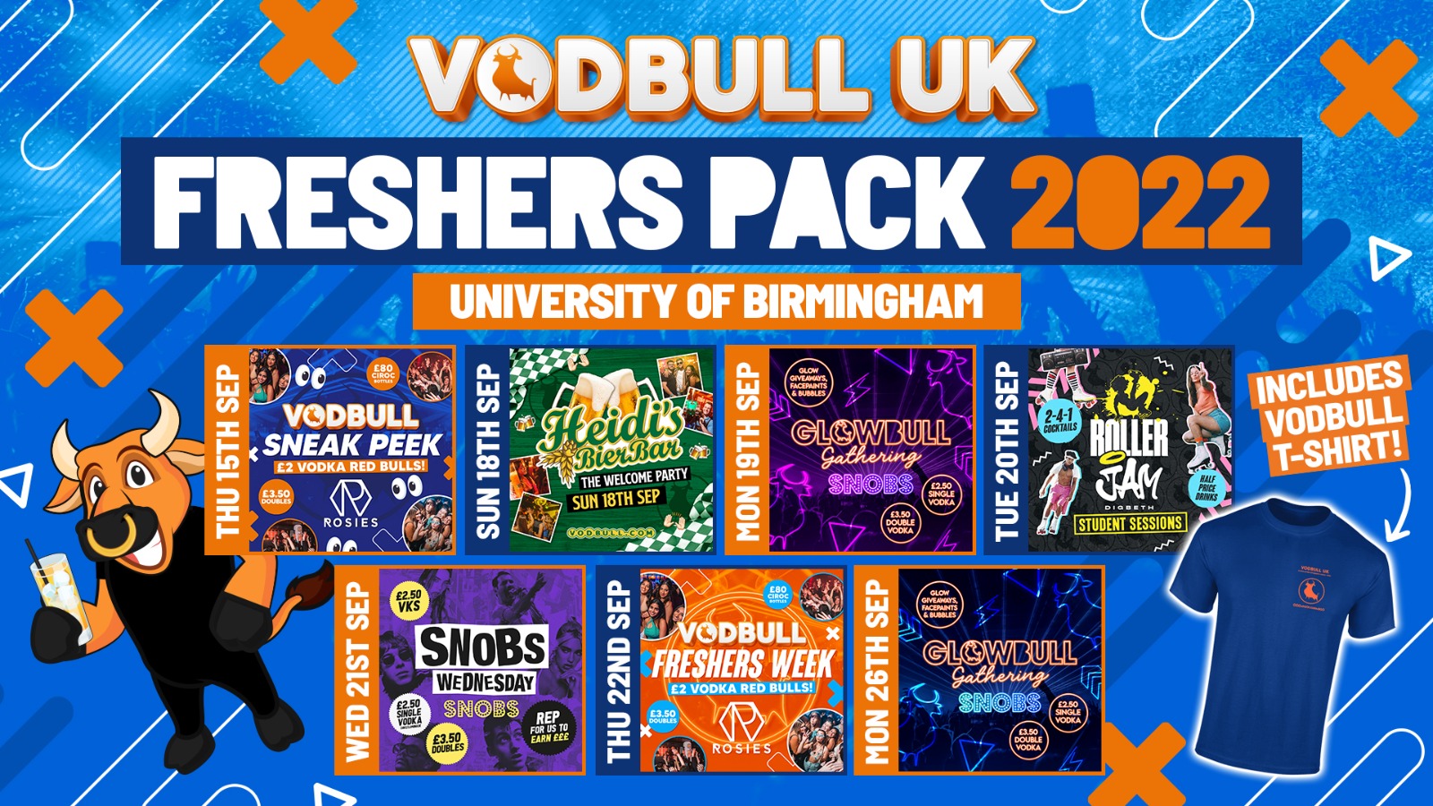 🪩Vodbull UK’s Welcome Pack for University of Birmingham Students🪩 [SOLD OUT]