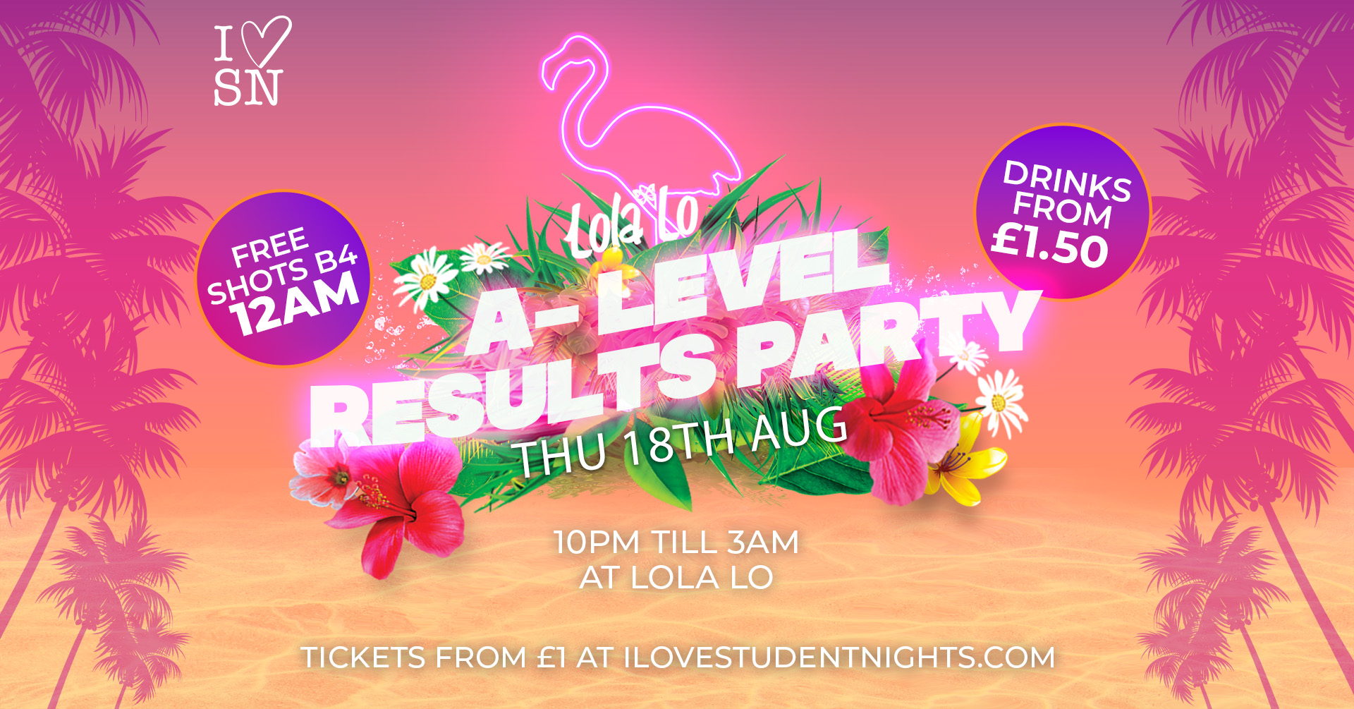 A Level Results Party Tonight Lola Lo Deansgate Locks Manchester