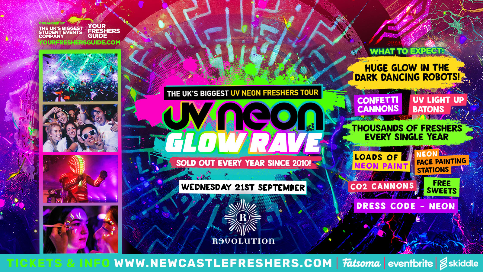 UV Neon Glow Rave / Newcastle Freshers 2022 – £3 Tickets!