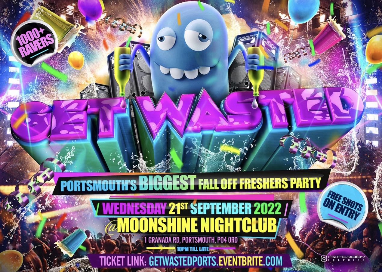 Get Wasted Ports Portsmouth's Biggest Fall Off Freshers Party at
