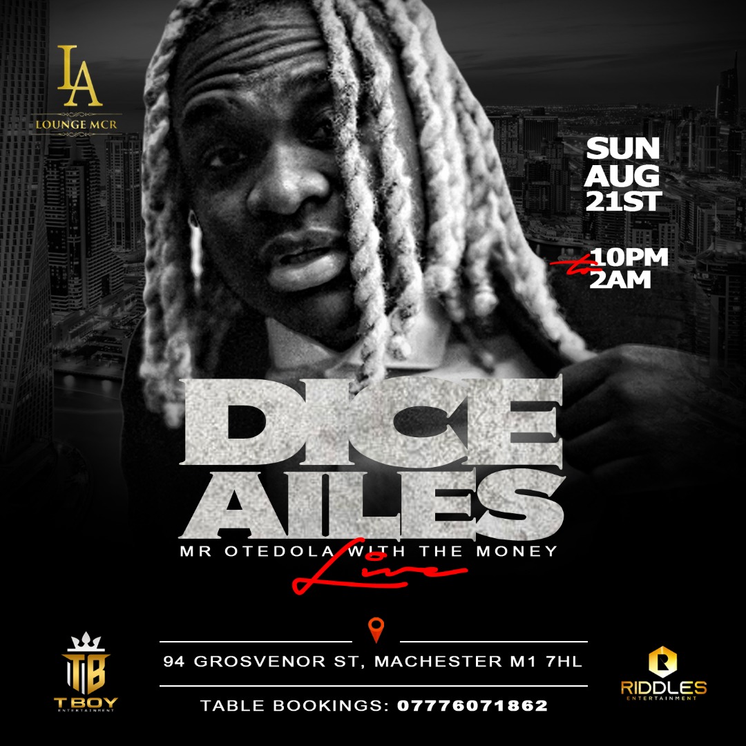 DICE AILES LIVE at LA Lounge, Manchester on 21st Aug 2022 Fatsoma