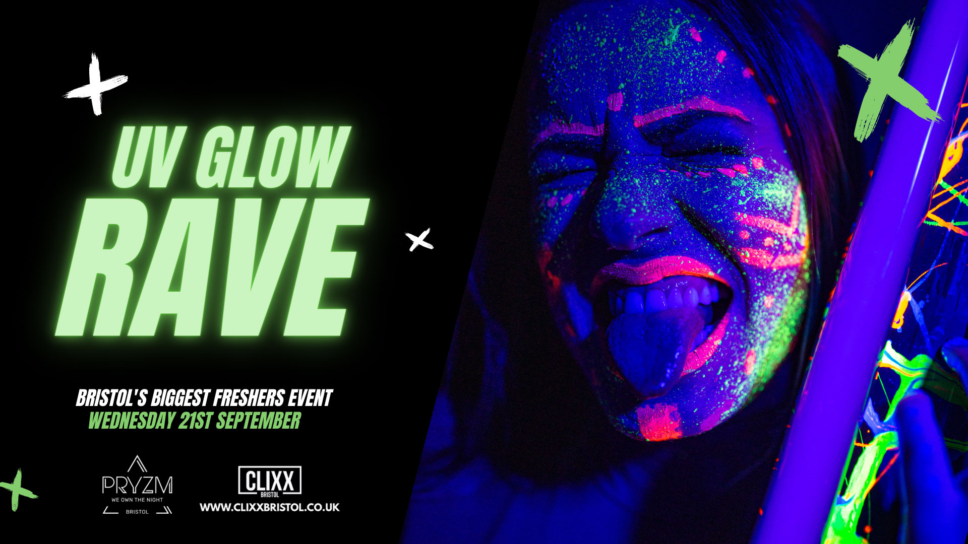 The UV Glow Rave – Bristol Freshers 2022 – Pryzm