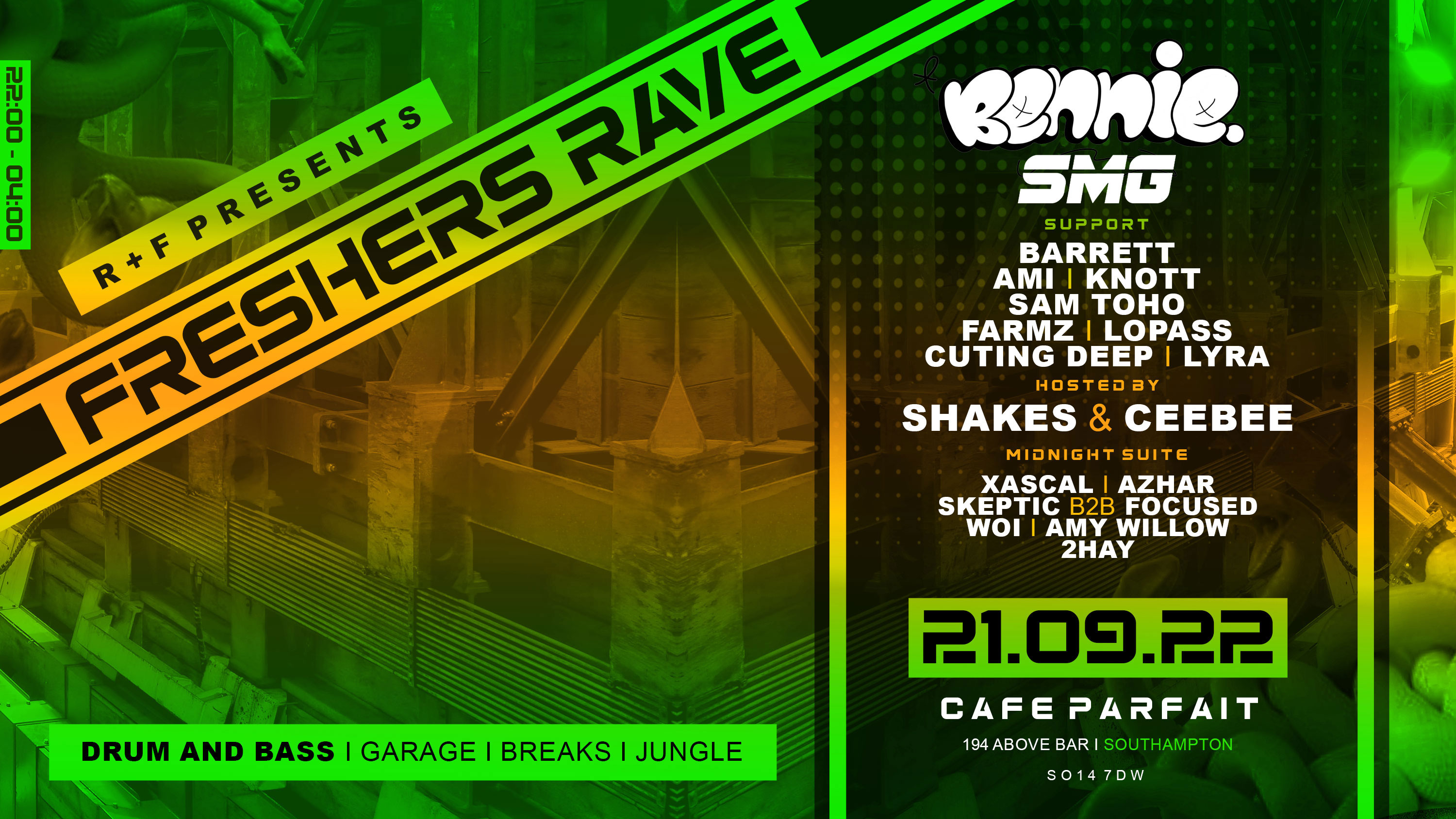 R+F Presents: Freshers Rave (DnB, Garage, Jungle & Breaks)