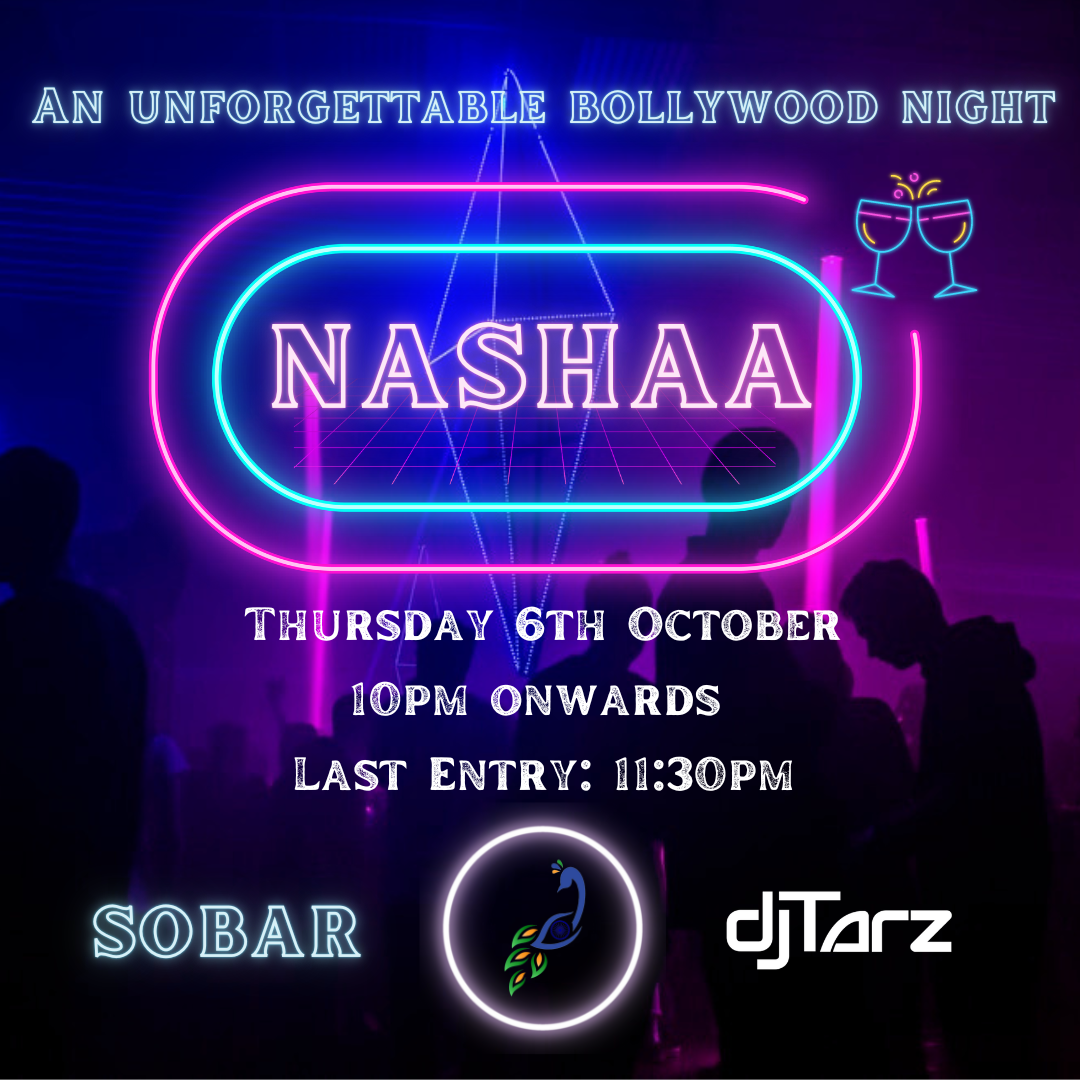 NASHAA - A Neon Bollywood Night at Sobar, Southampton on 6th Oct 2022 ...
