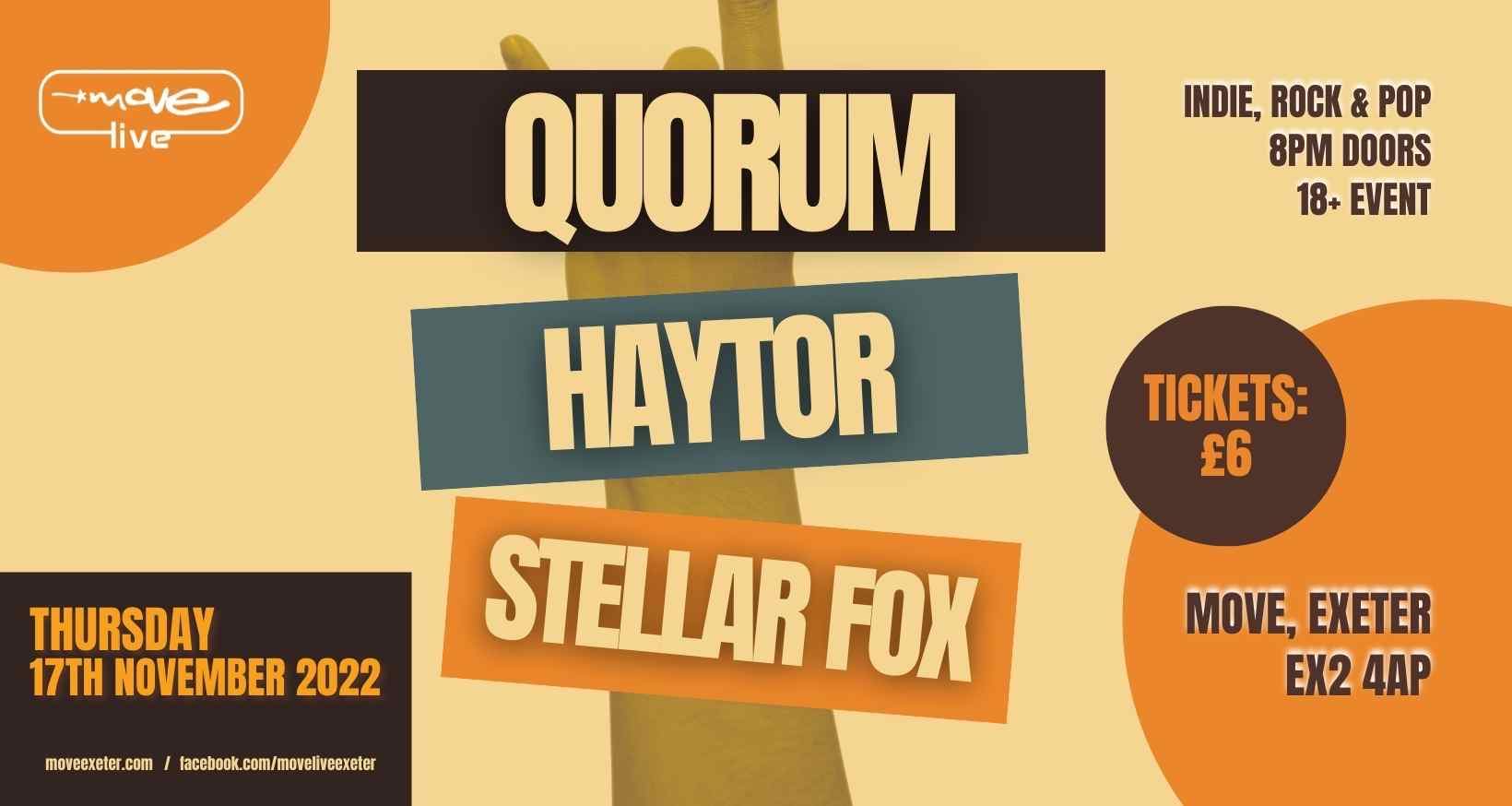 Quorum + Haytor