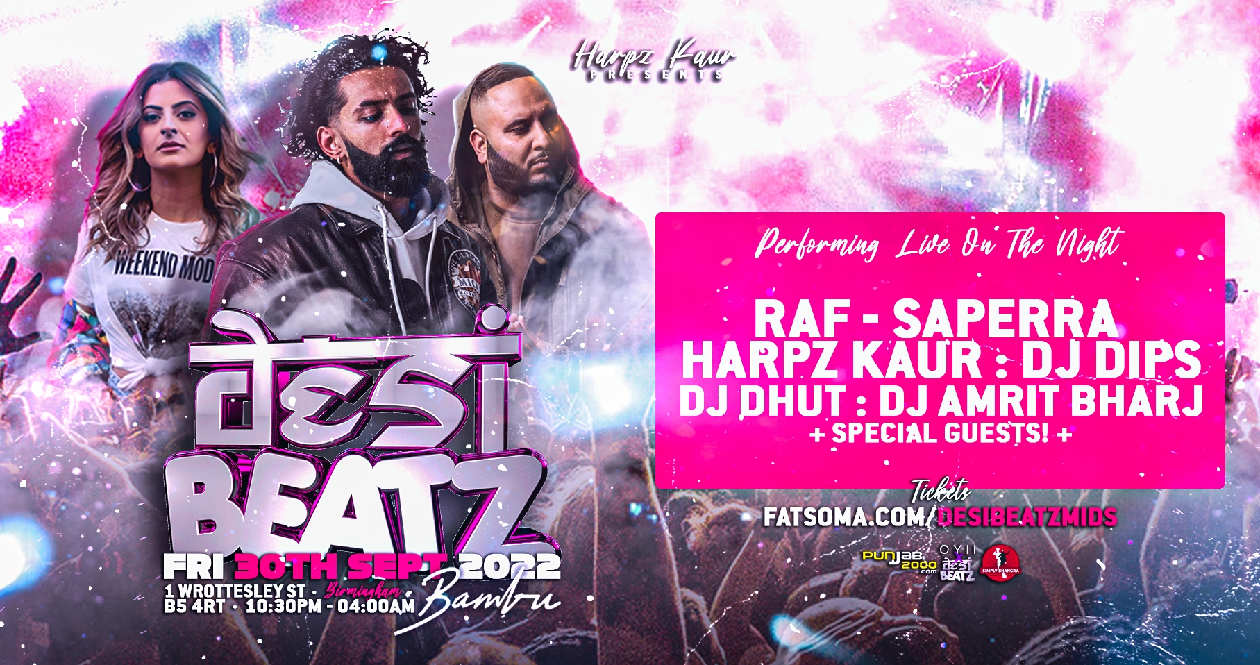 Harpz Kaur presents DESI BEATZ! at Bambu Birmingham on 30th