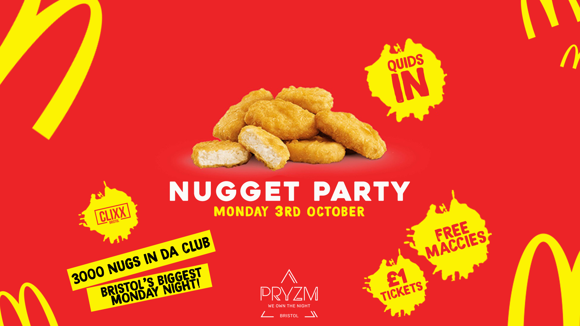 QUIDS IN w/ The Nugget Party  £1 Tickets