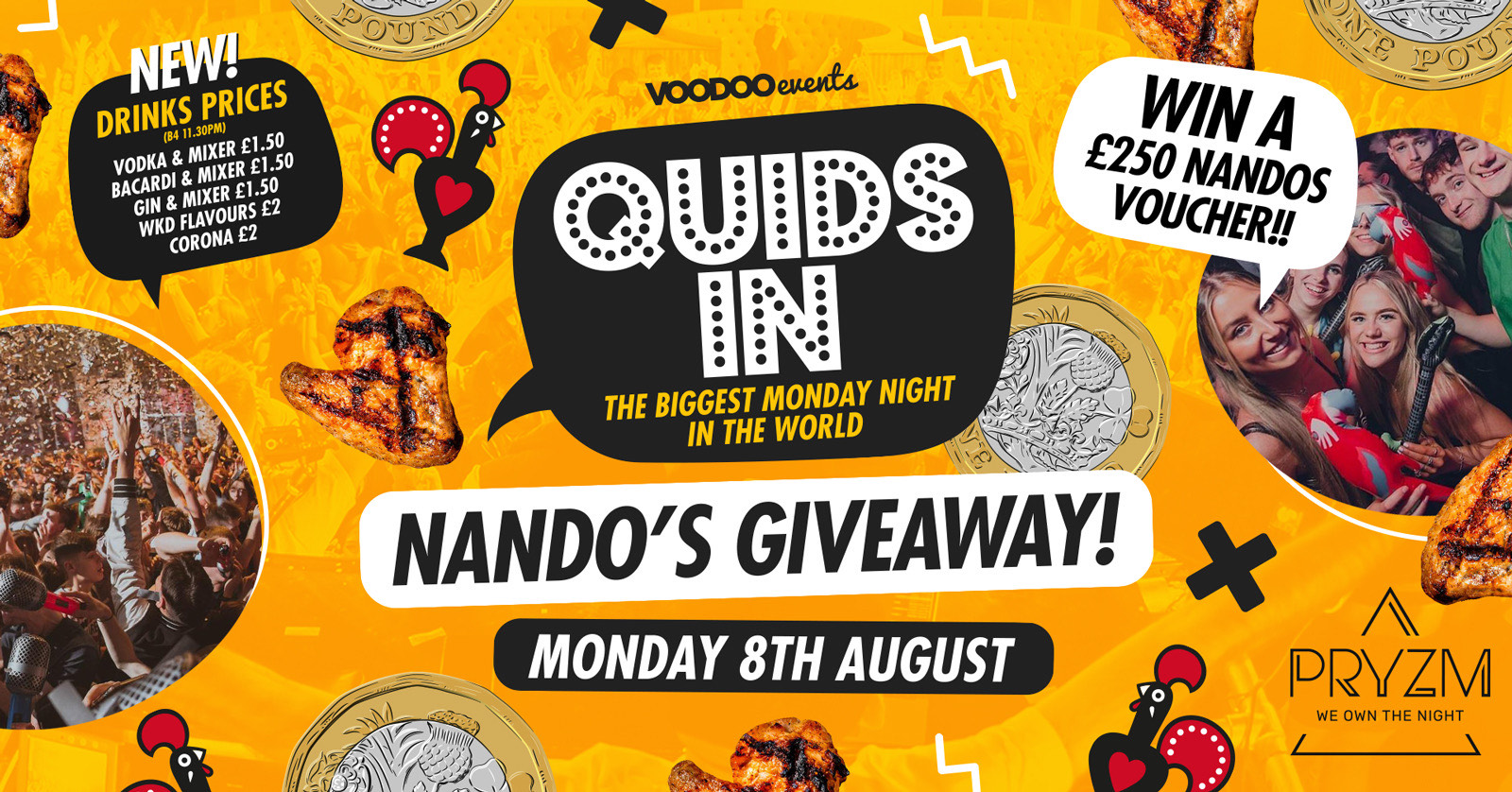 Quids In Mondays NANDO’s GIVEAWAY – 8th August
