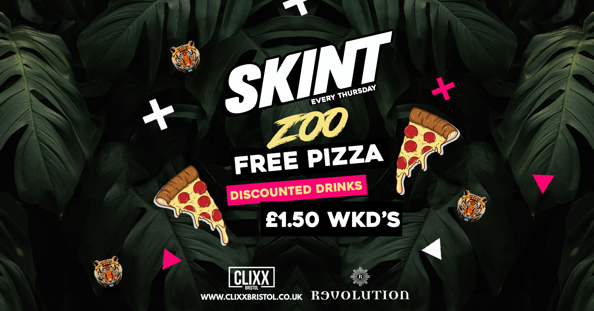 SKINT // Welcome to the ZOO! – £2 Tickets – FREE PIZZA + £1.50 WKD’s