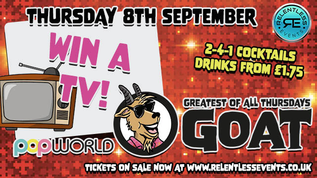 GOAT WIN A TV at Popworld Birmingham